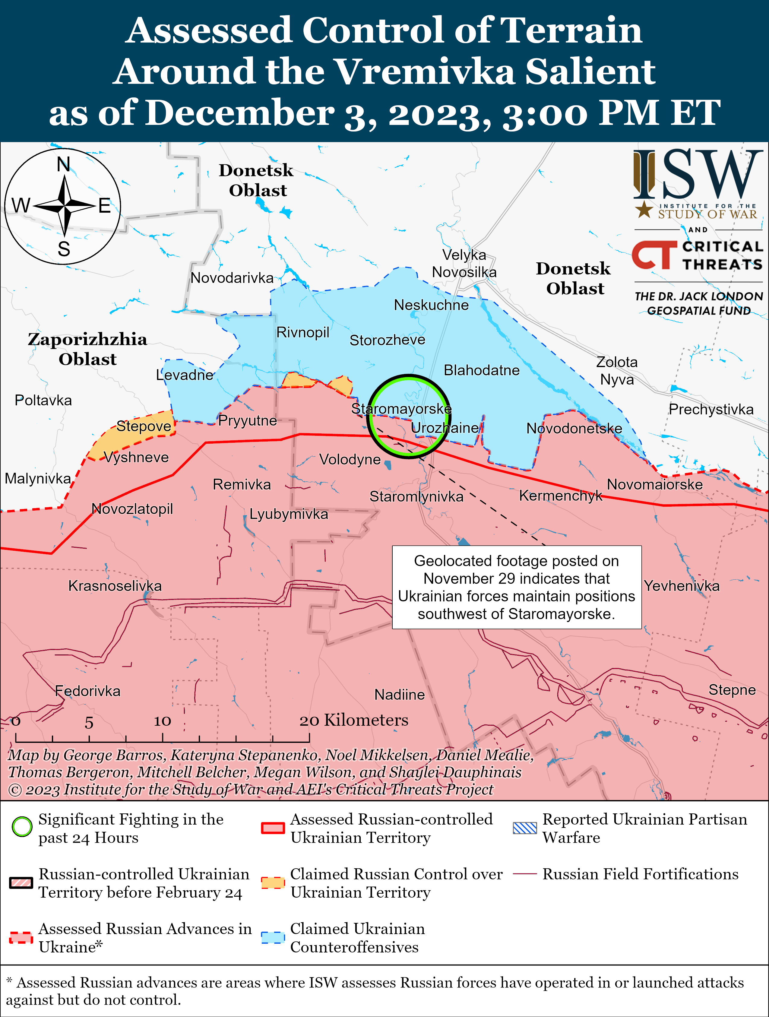 ВСУ подтвердили продвижение в районе Кременной Луганской области: карты ISW