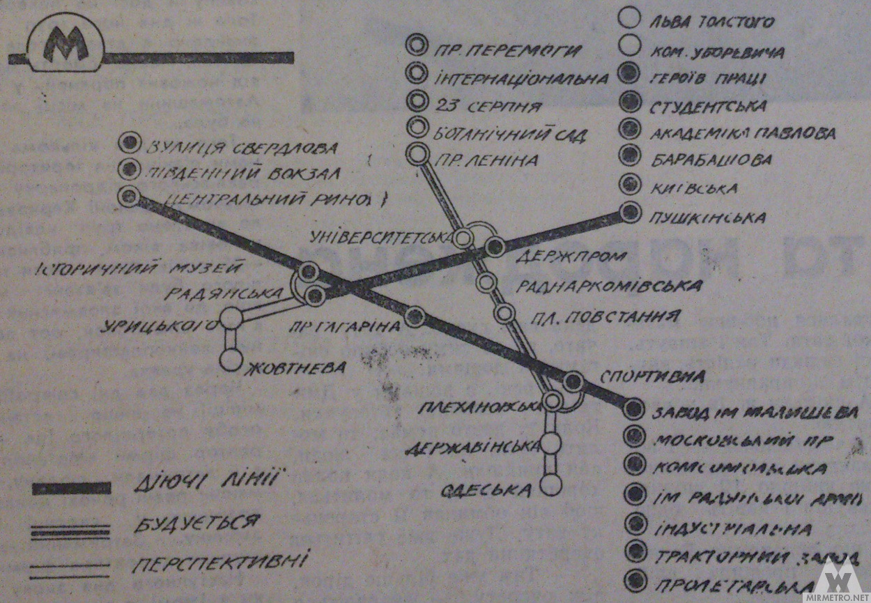 метро харьков схема