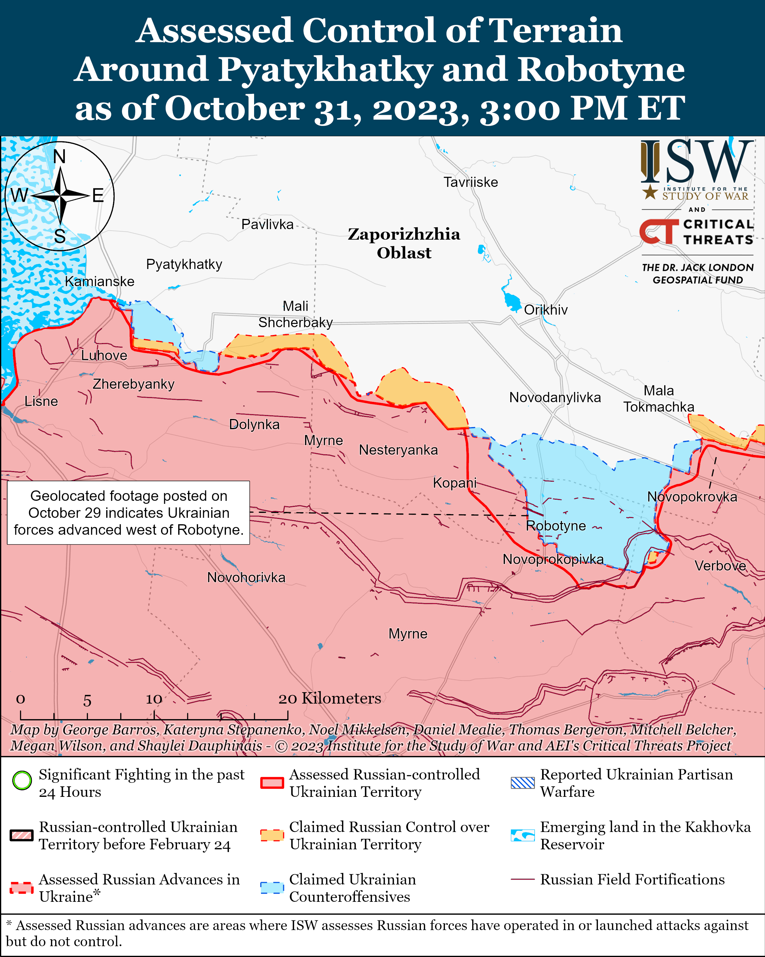 ЗСУ намагалися прорвати російську оборону в районі Піщанівки і Пойми: карти боїв ISW