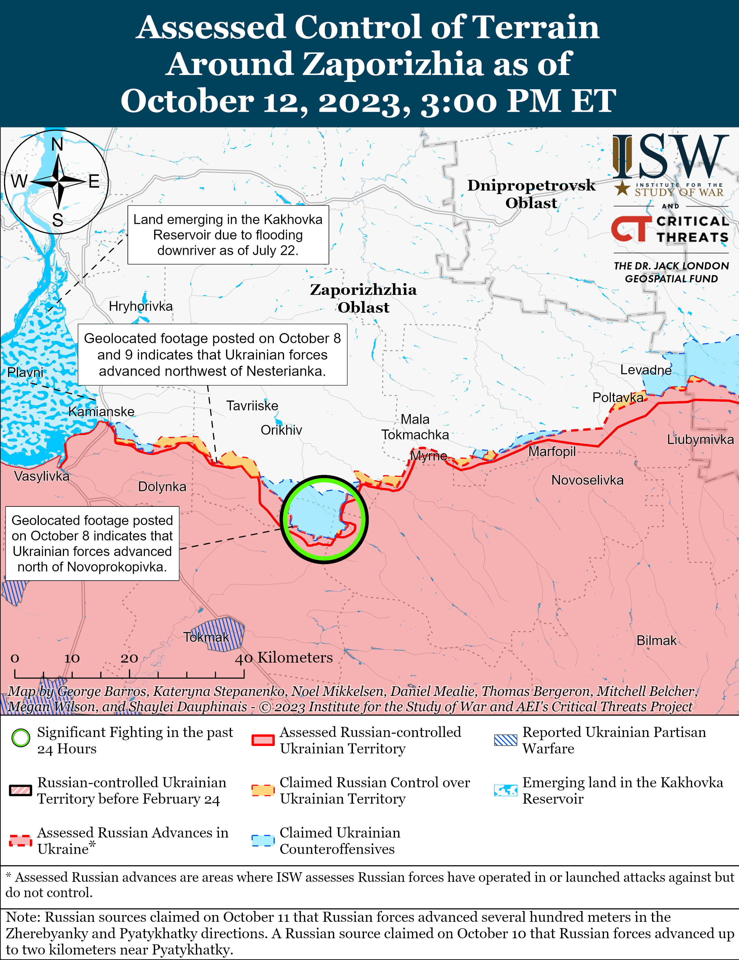 ВСУ продвинулись вблизь Бахмута и на западе Запорожской области: карты ISW