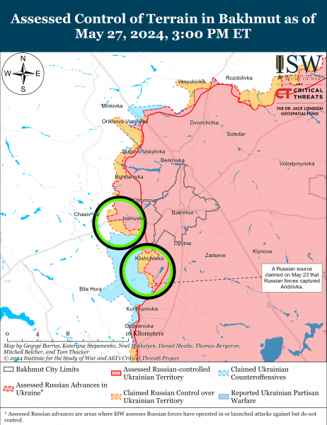 ВСУ имели продвижение к северу от Харькова, а у РФ успехи у Купянска: карты ISW