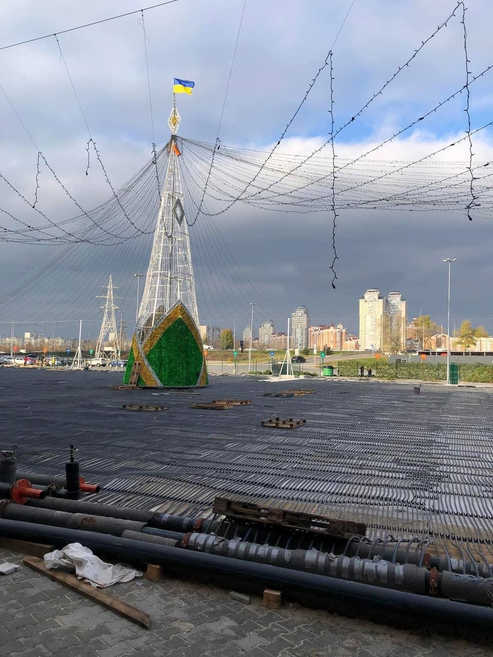 В Киеве начали устанавливать первую новогоднюю елку: что о ней известно (фото)