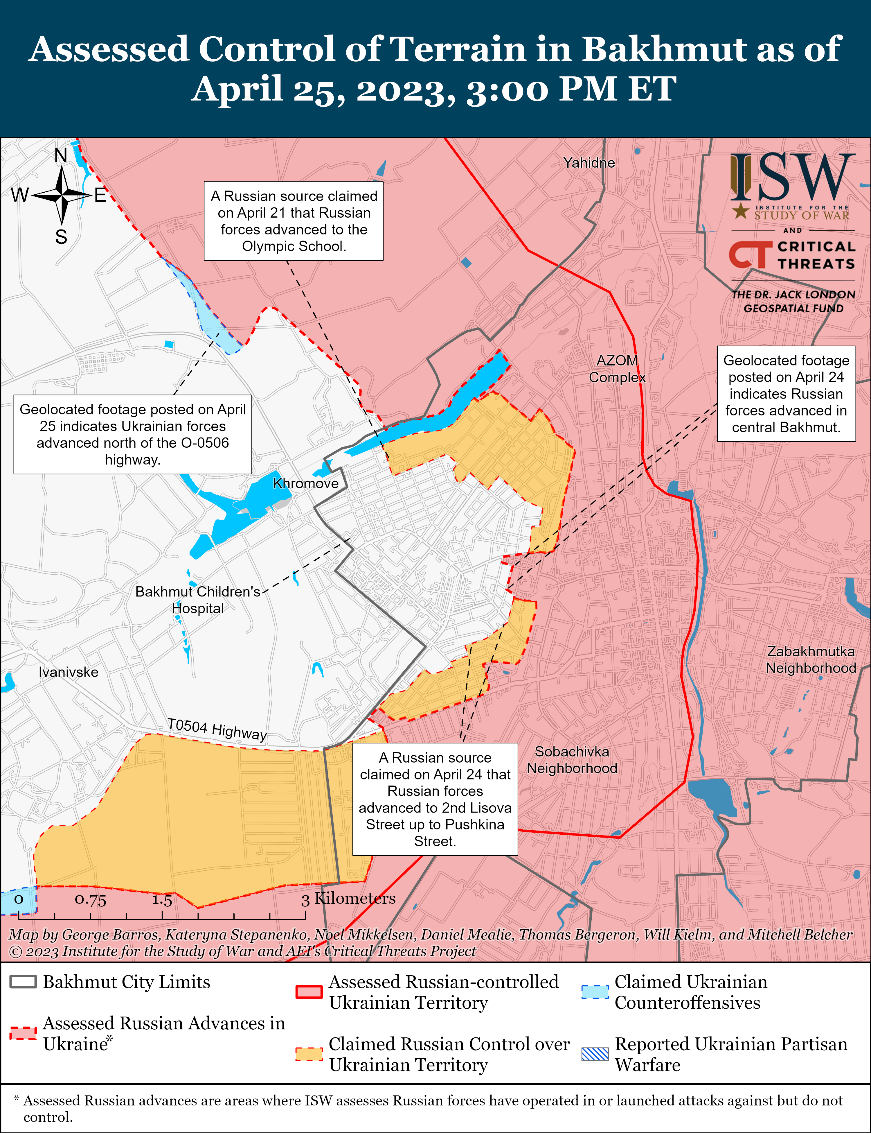Самые тяжелые бои идут на юге и западе Бахмута: карты боев ISW