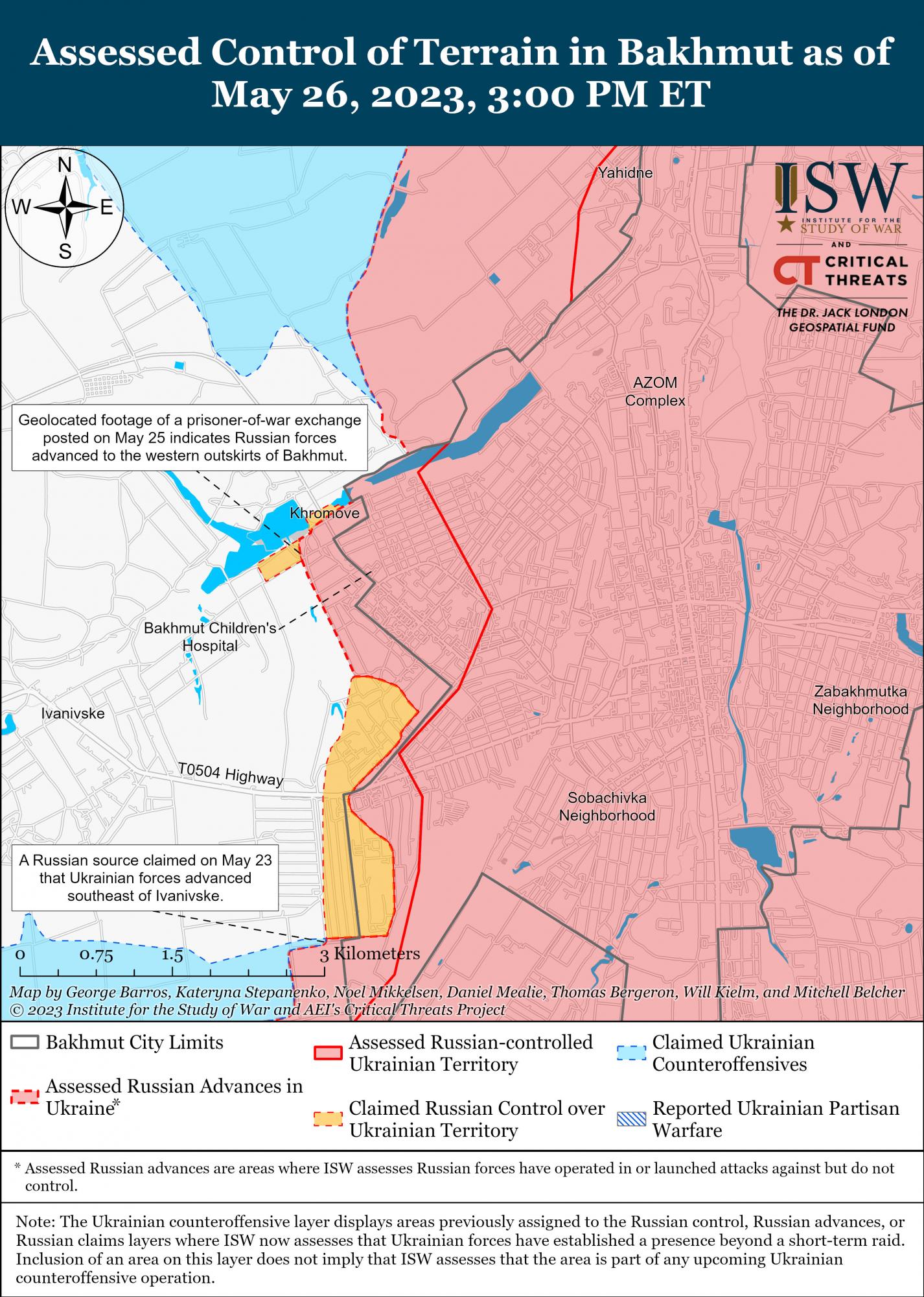 ВСУ перехватили инициативу под Бахмутом: карты боев от ISW