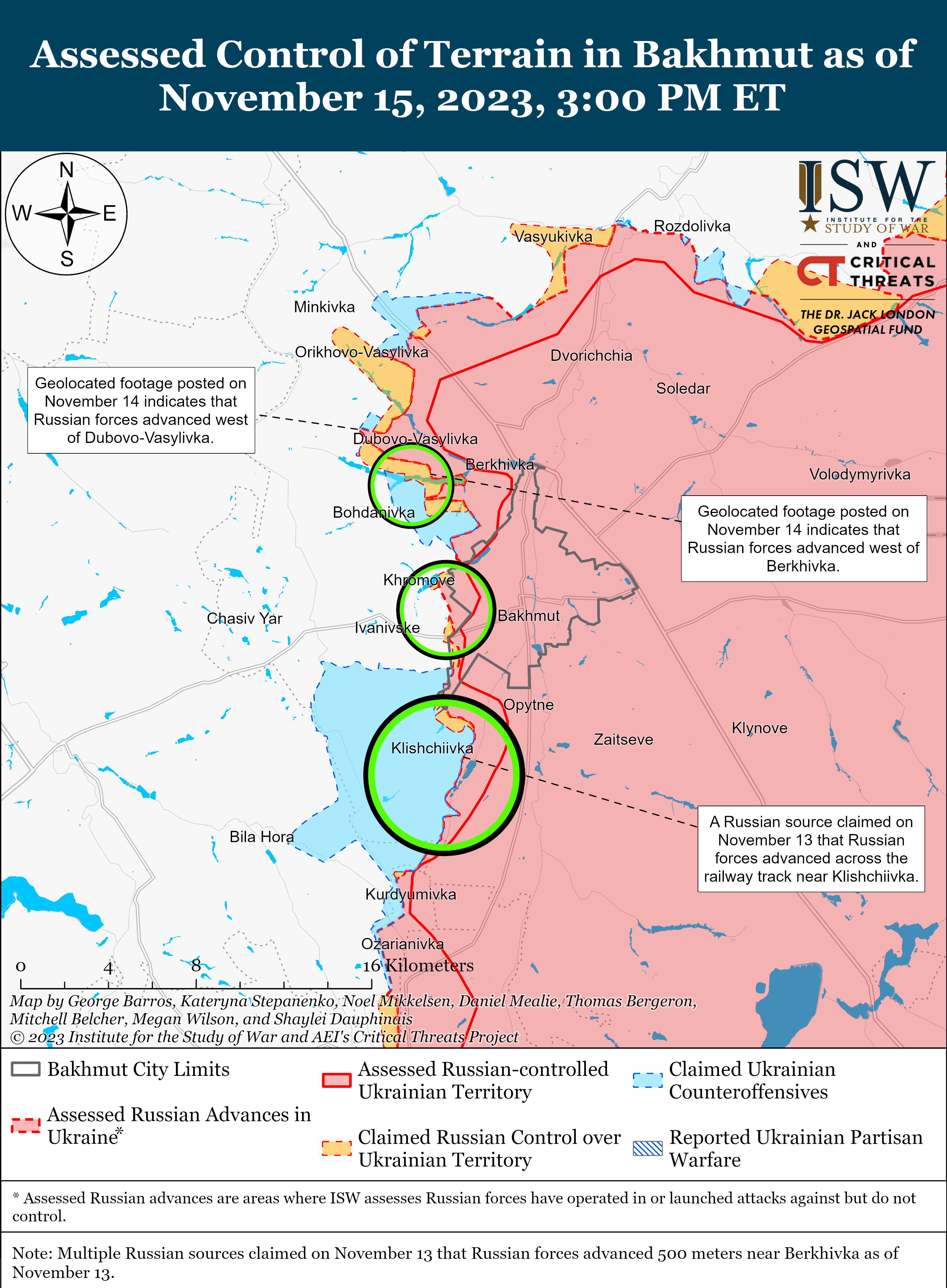 ЗСУ здобули територіальні успіхи на південь від Бахмута: карти боїв ISW