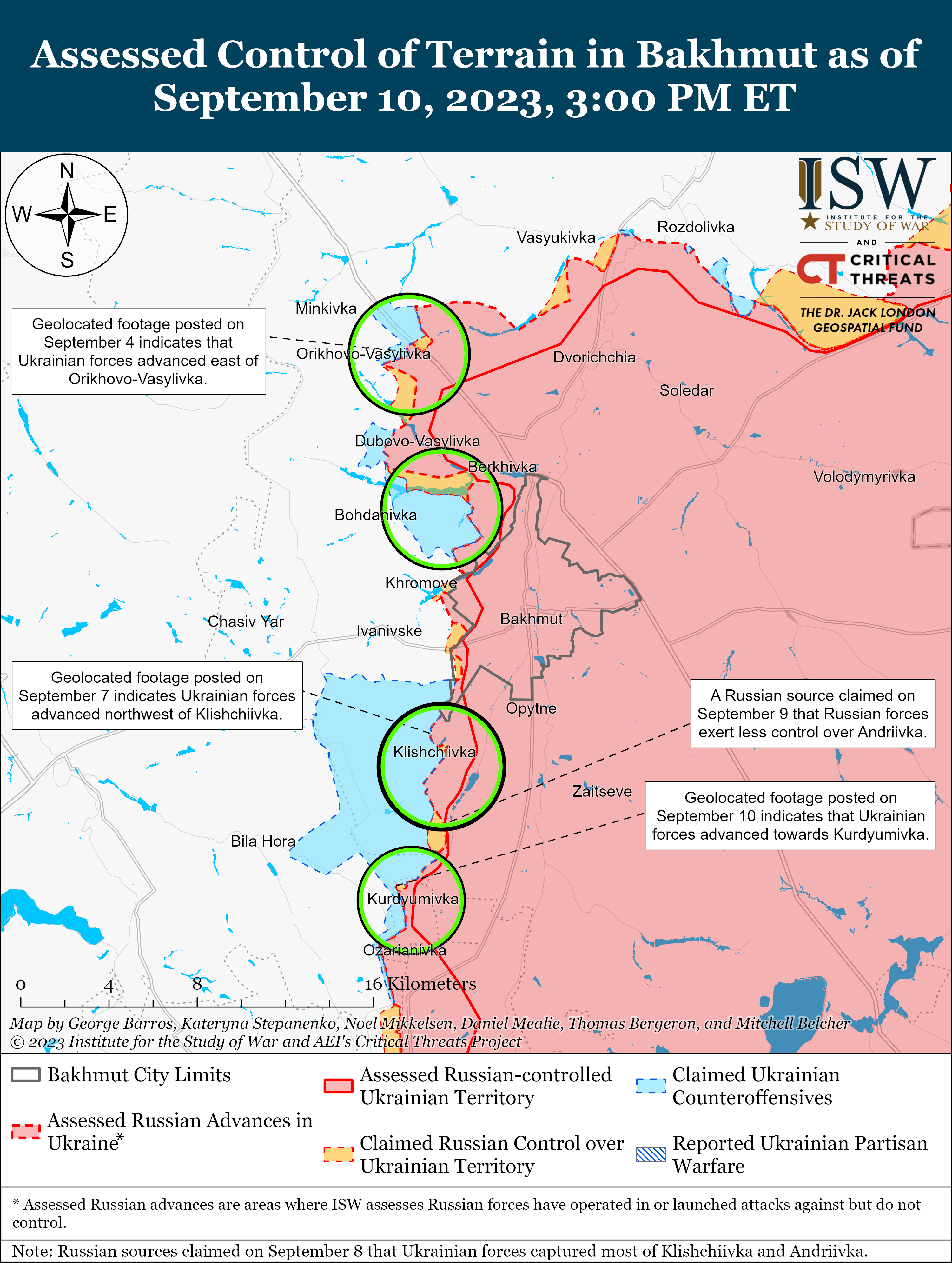 Українські війська просунулися на лінії Авдіївка-Донецьк: карти боїв ISW