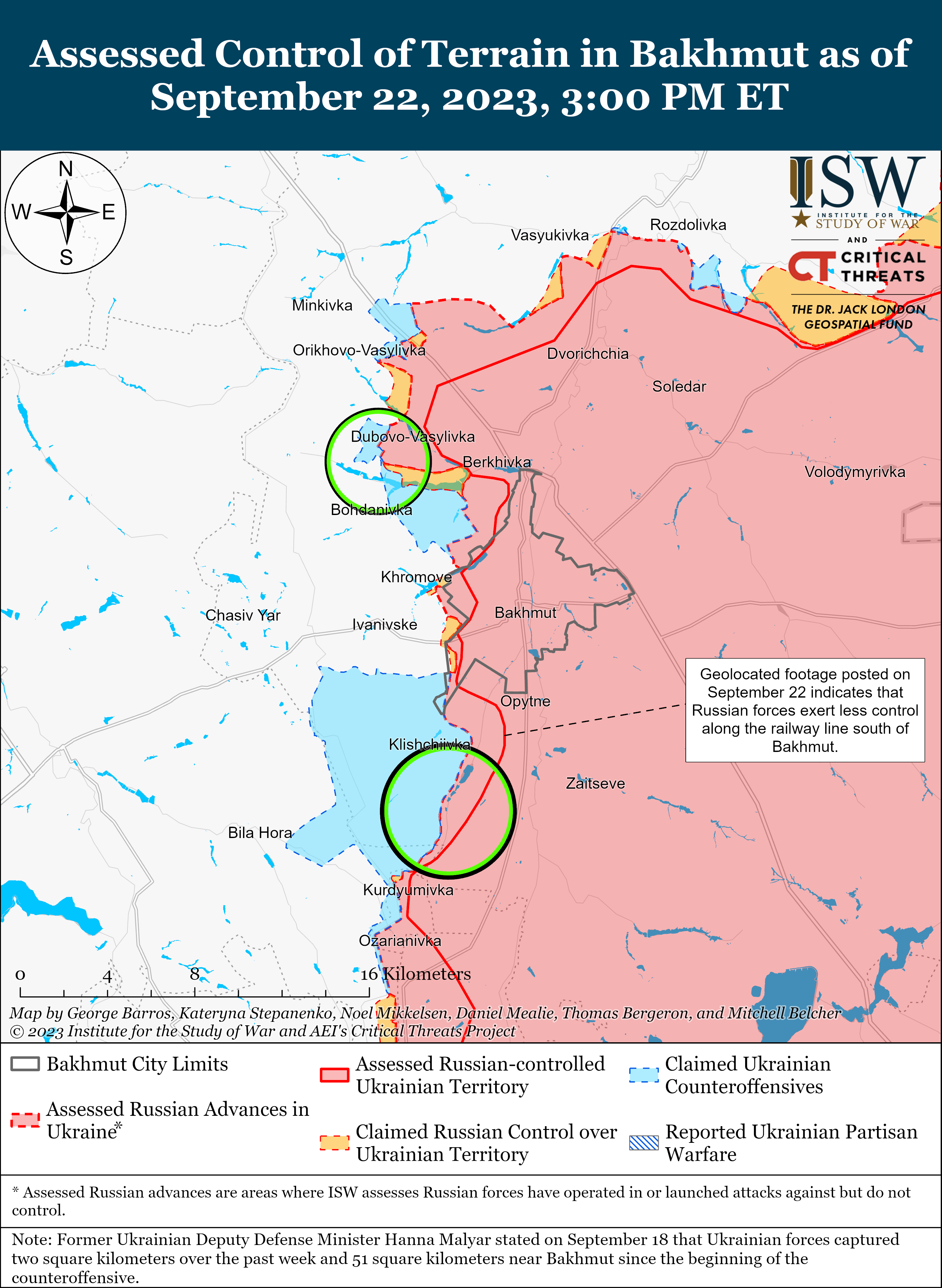 ВСУ продвинулись в районах Клещиевки и Новопрокоповки: карты боев ISW