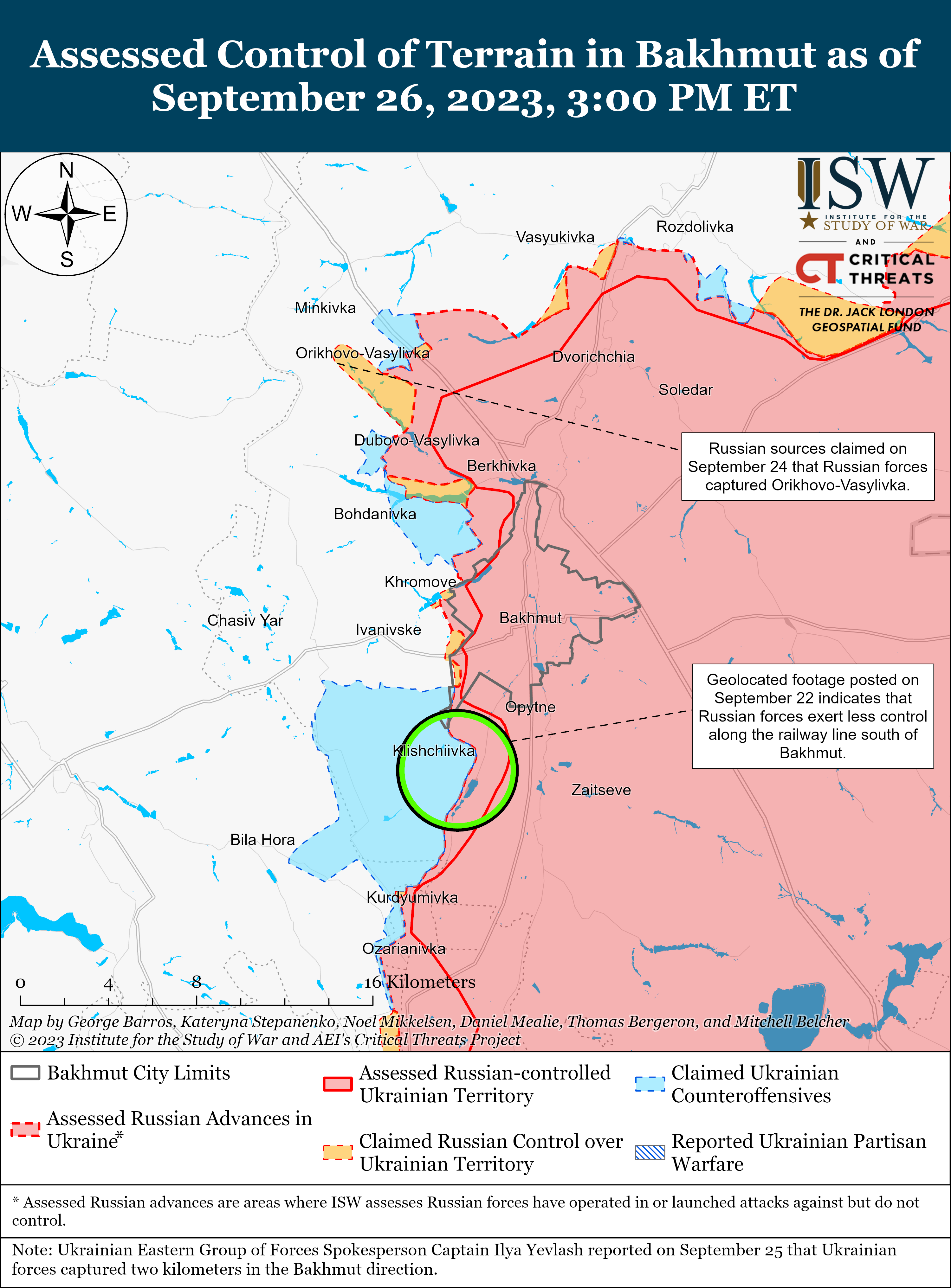 ВСУ продвинулись в районе Бахмута и в Запорожской области: карты боев ISW