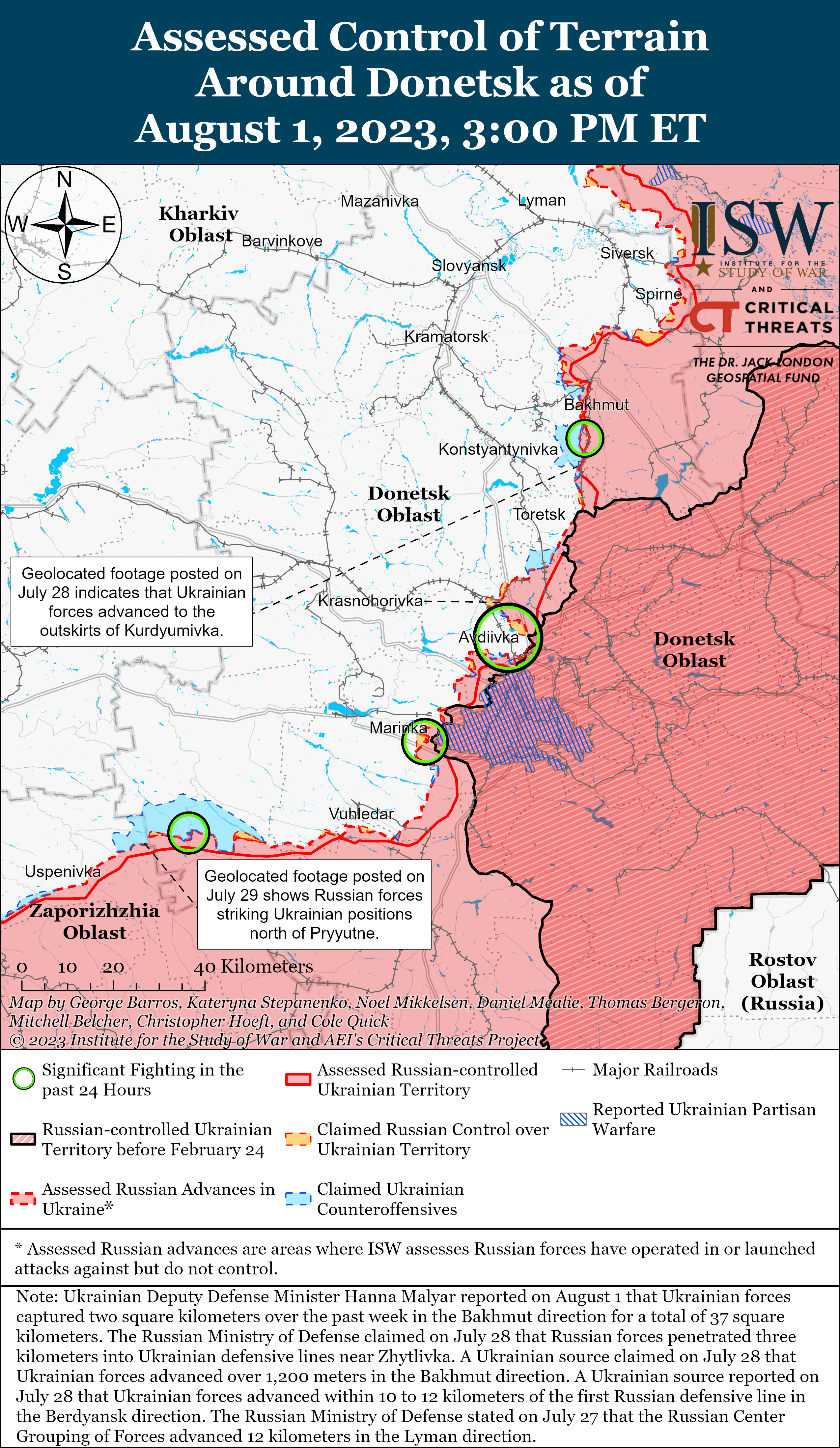 ВСУ продолжают наступление на Бердянском и Мелитопольском направлениях: карты боев ISW