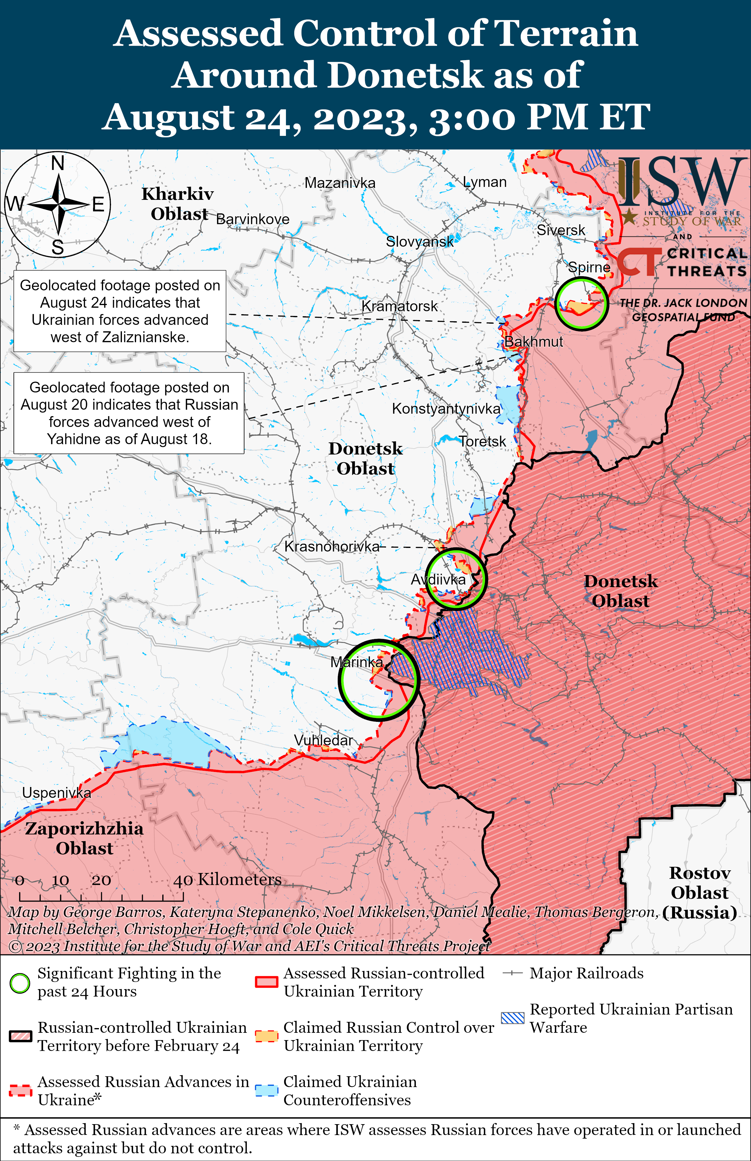 ВСУ продвинулись в районе Бахмута и захватили российские позиции: карты боев ISW