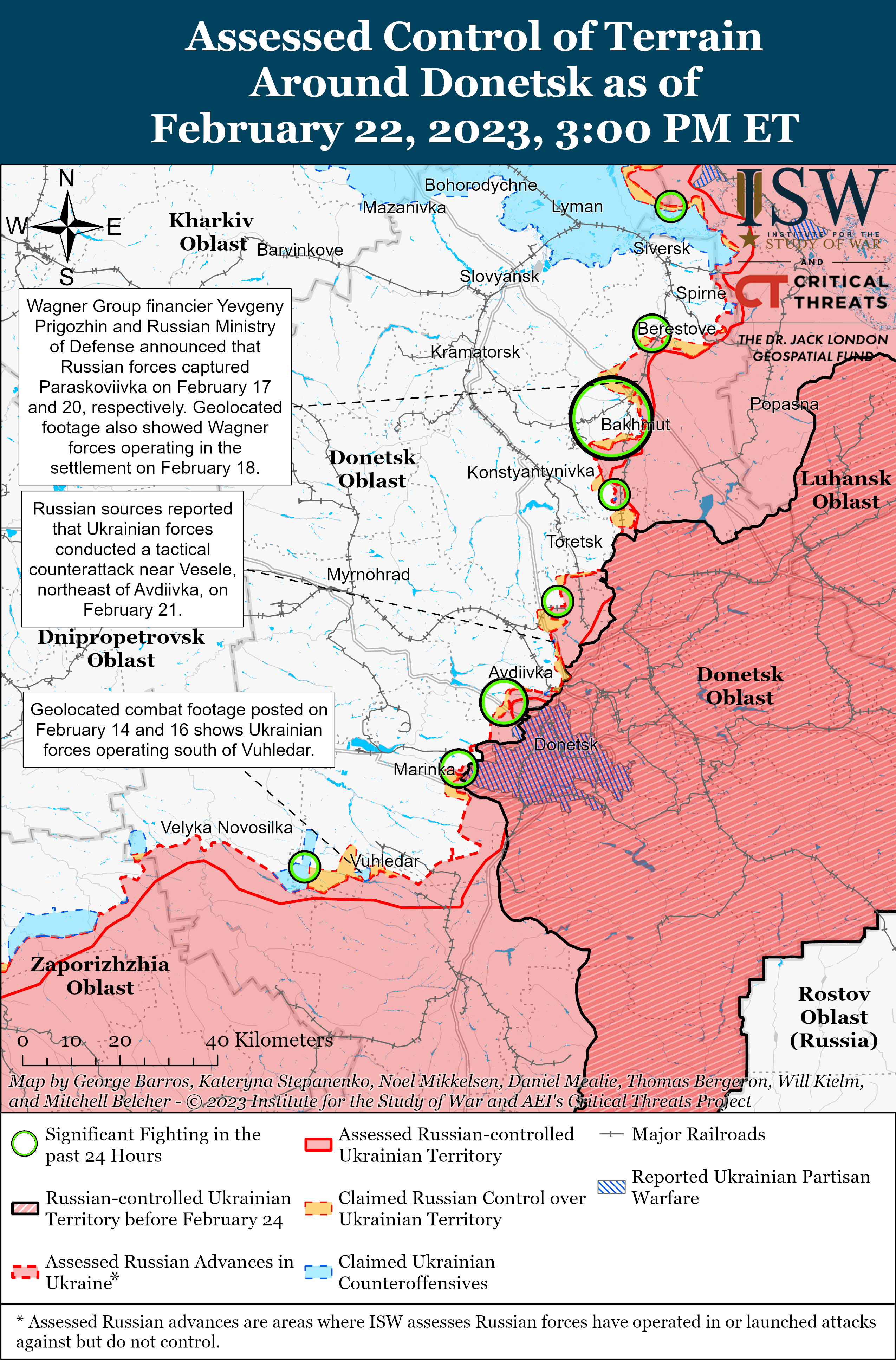 ВСУ разбили ДРГ врага возле Купянска и контратаковали южнее Бахмута: карты боев ISW