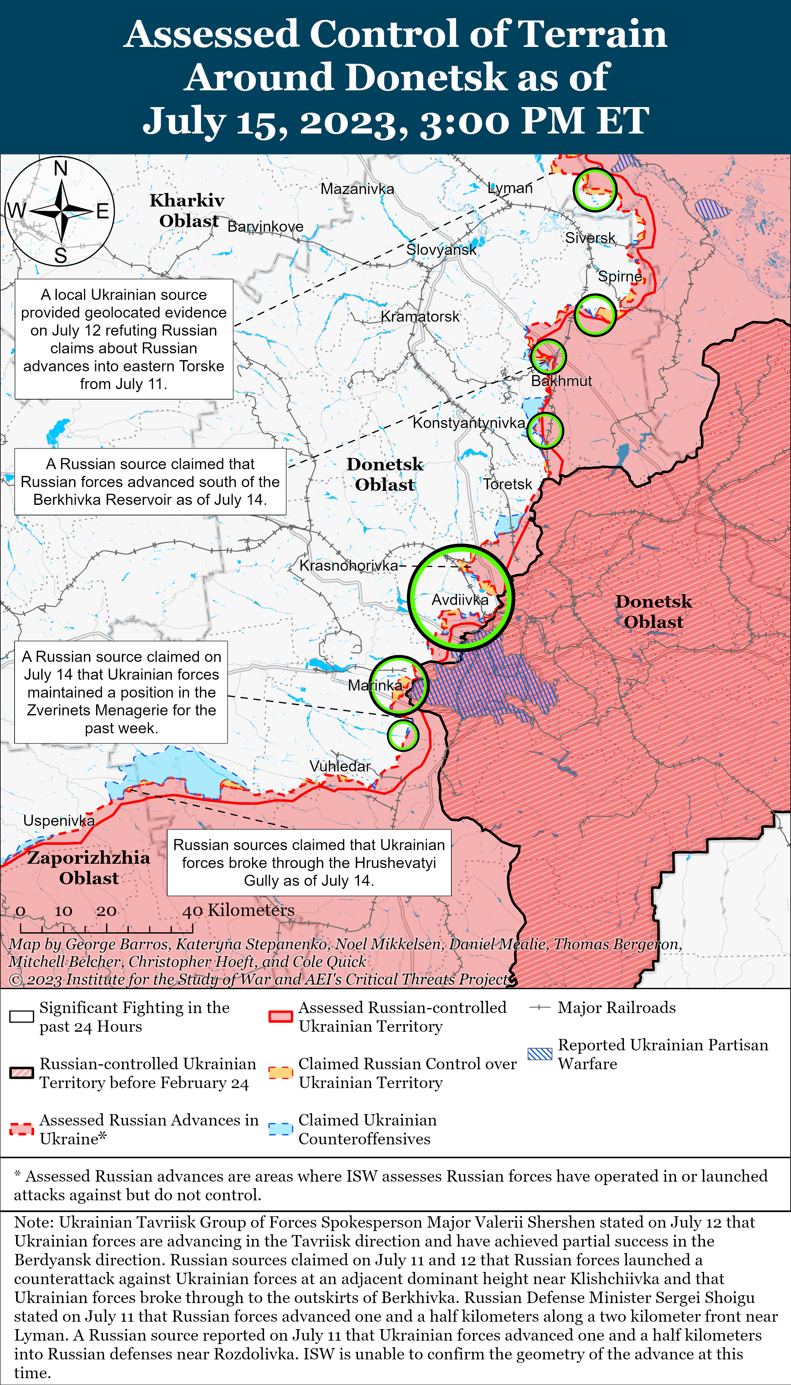 ЗСУ здобули територіальні успіхи на Бахмутському напрямку: карти боїв ISW