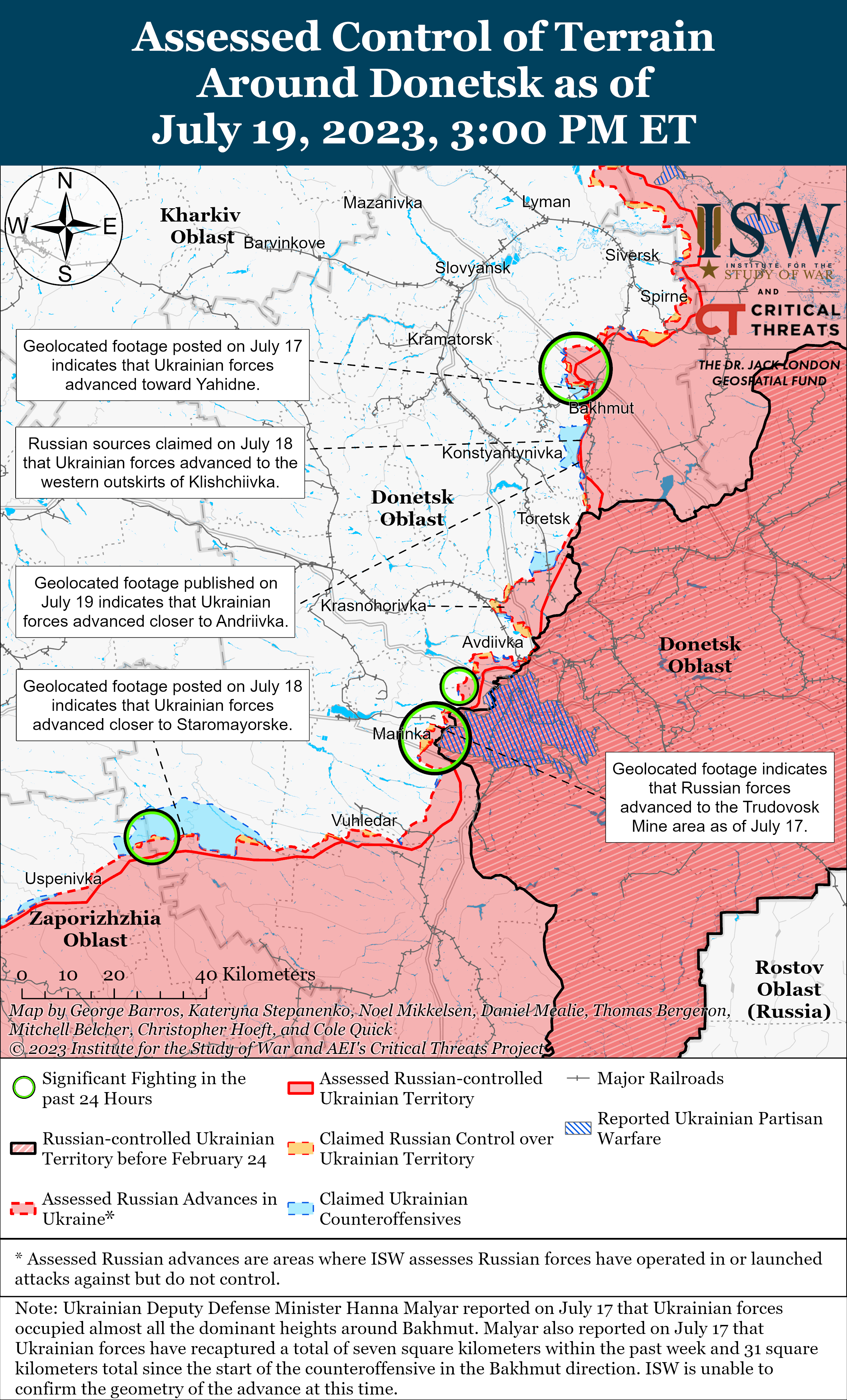ВСУ занимают новые позиции и заставляют РФ отступать: карты боев ISW