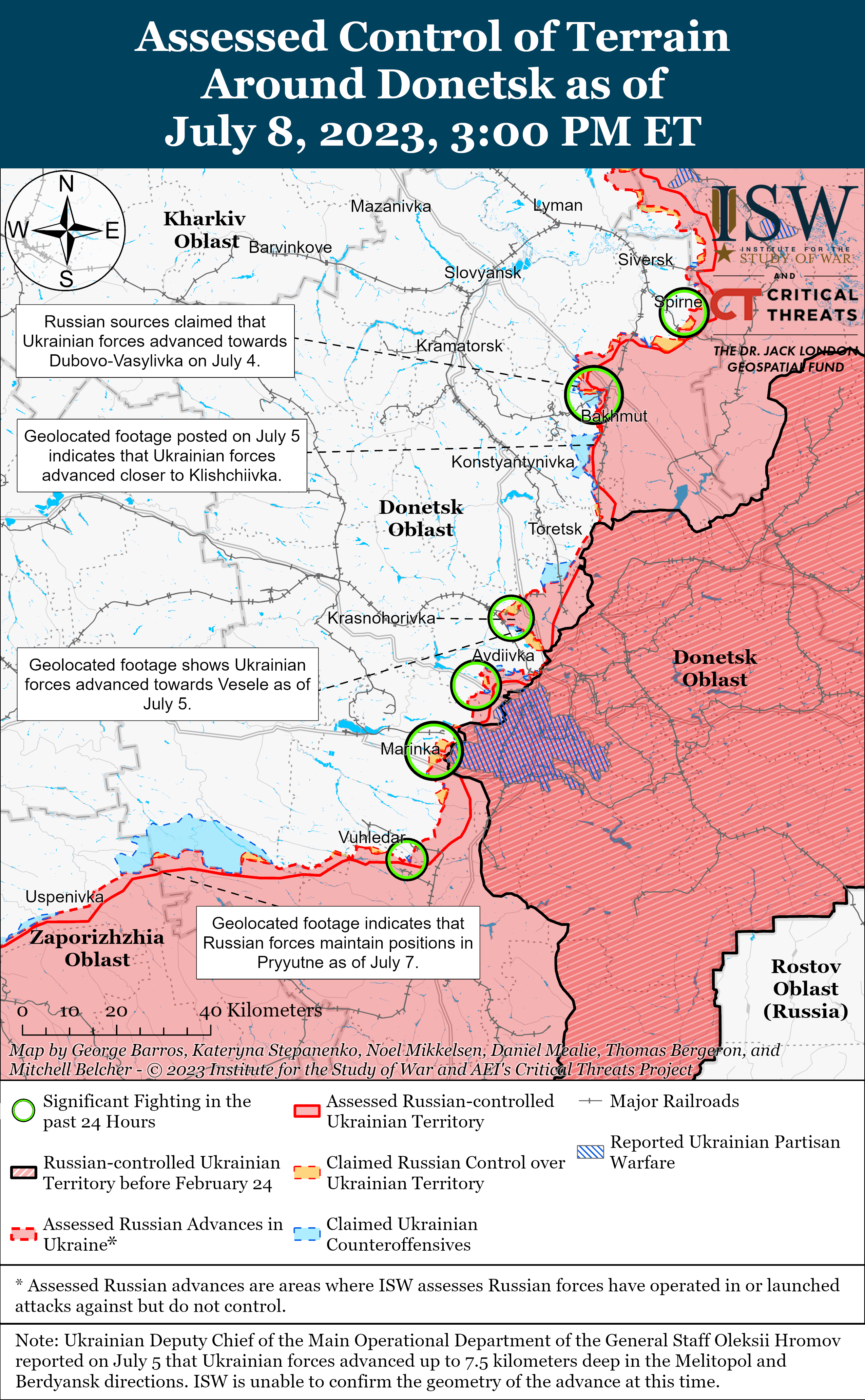 ВСУ уничтожают российские склады и продвигаются в направлении Мелитополя: карты боев ISW