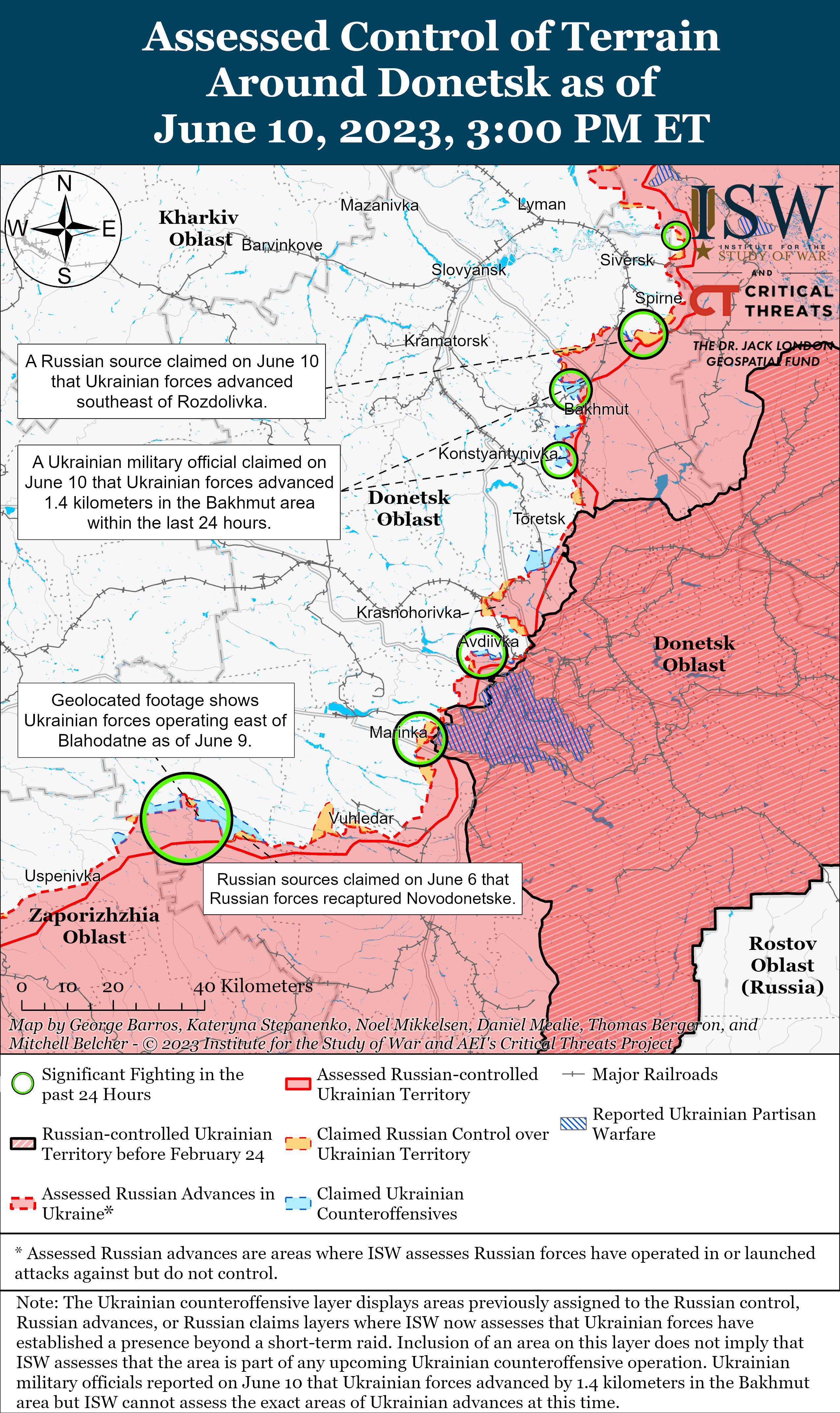 Украинские военные успешно контратакуют и продвигаются на юге: карты боев ISW