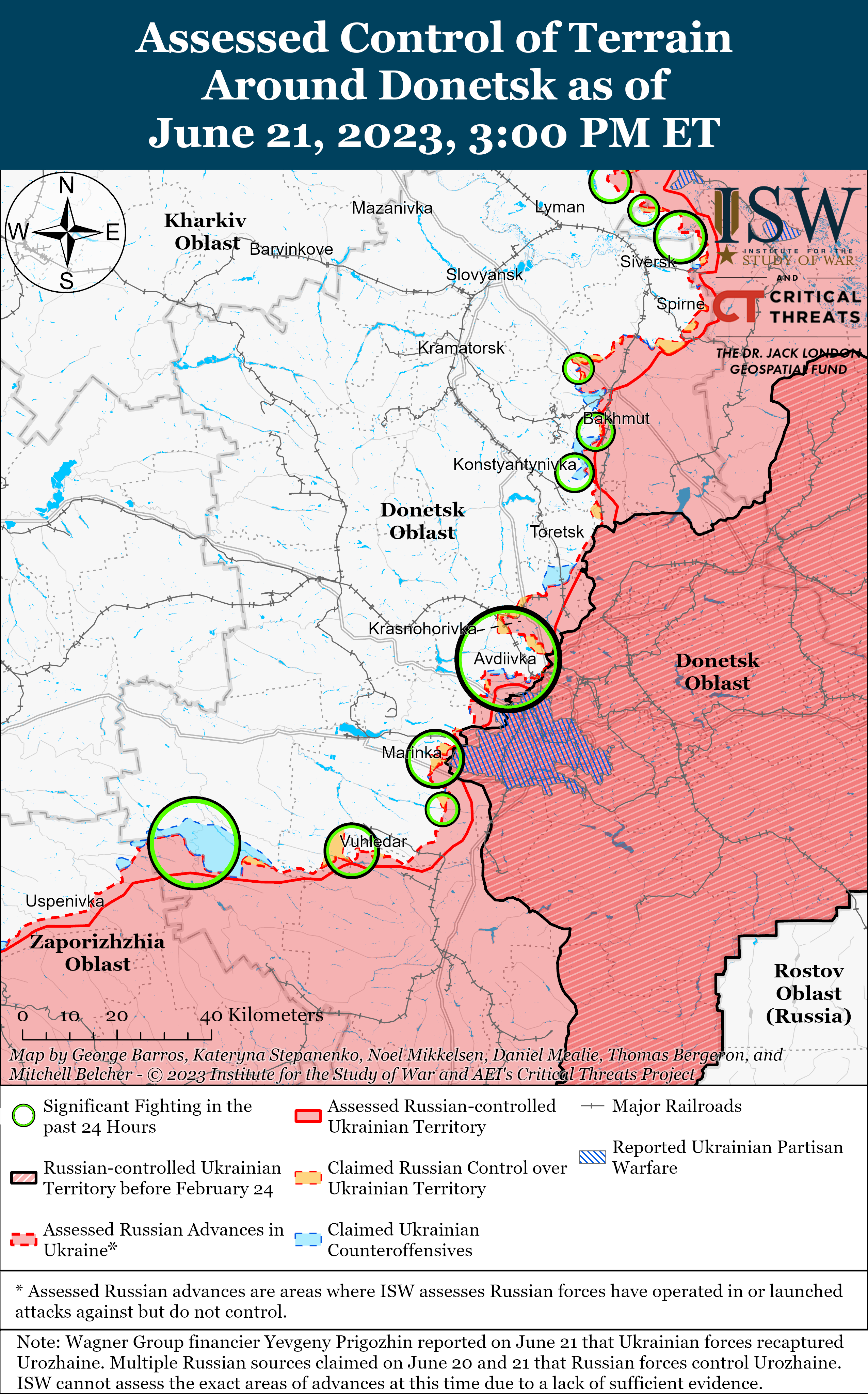 Українські війська  атакують на сході та півдні вирівнюючи лінію фронту: карти боїв ISW