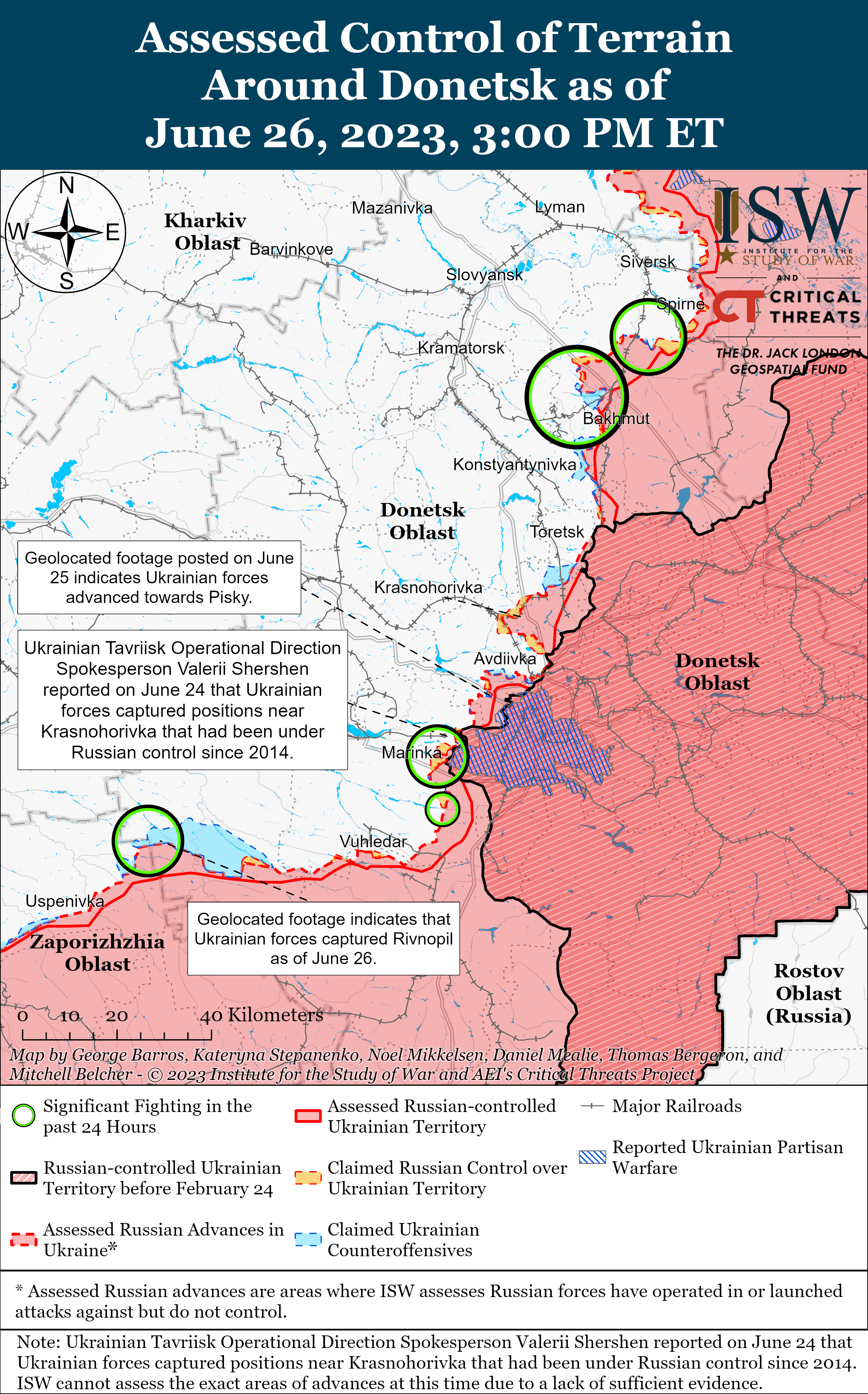 Украинские военные продвигаются сразу по нескольким направлениям: карты боев ISW