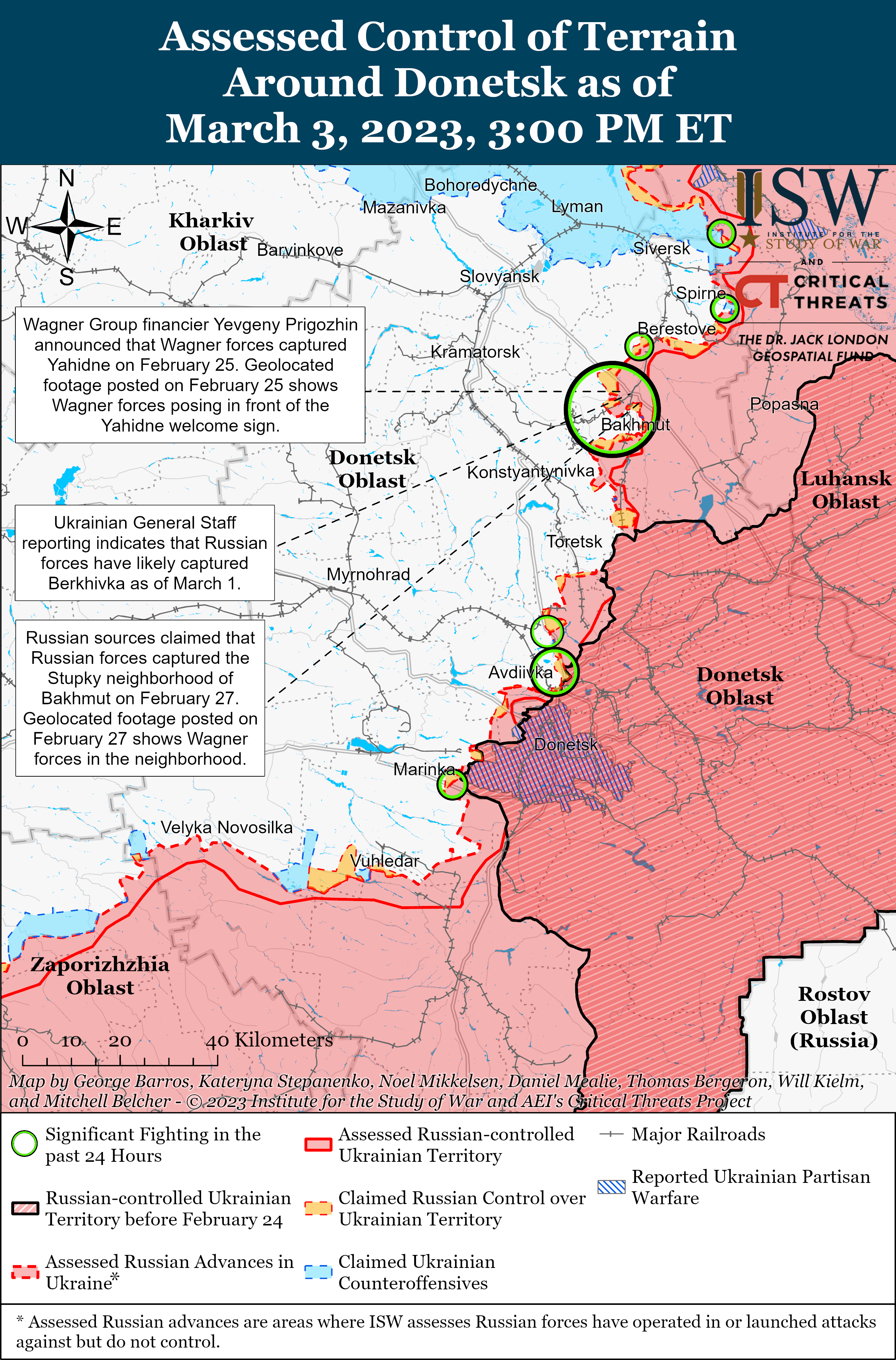 ВСУ уничтожили колонну техники россияне возле Сватового: карты боев от ISW