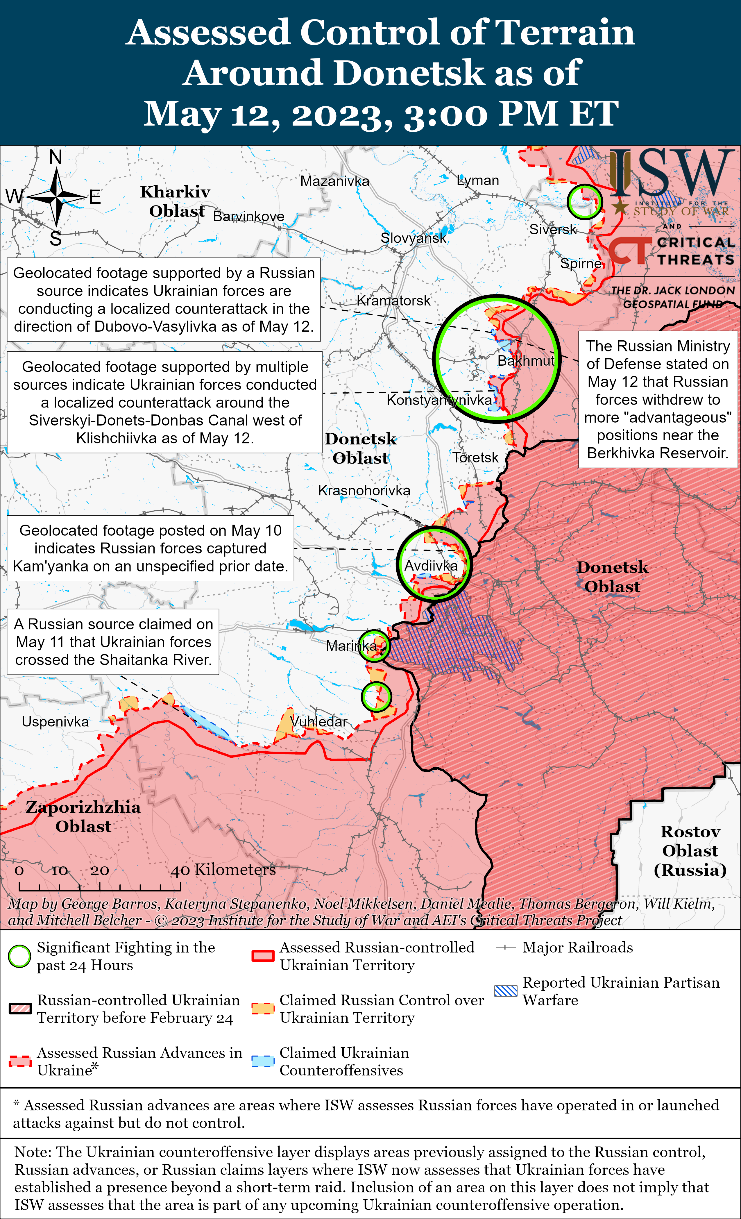 Украинские военные обстреливают тыл врага в Луганской области: карты боев ISW