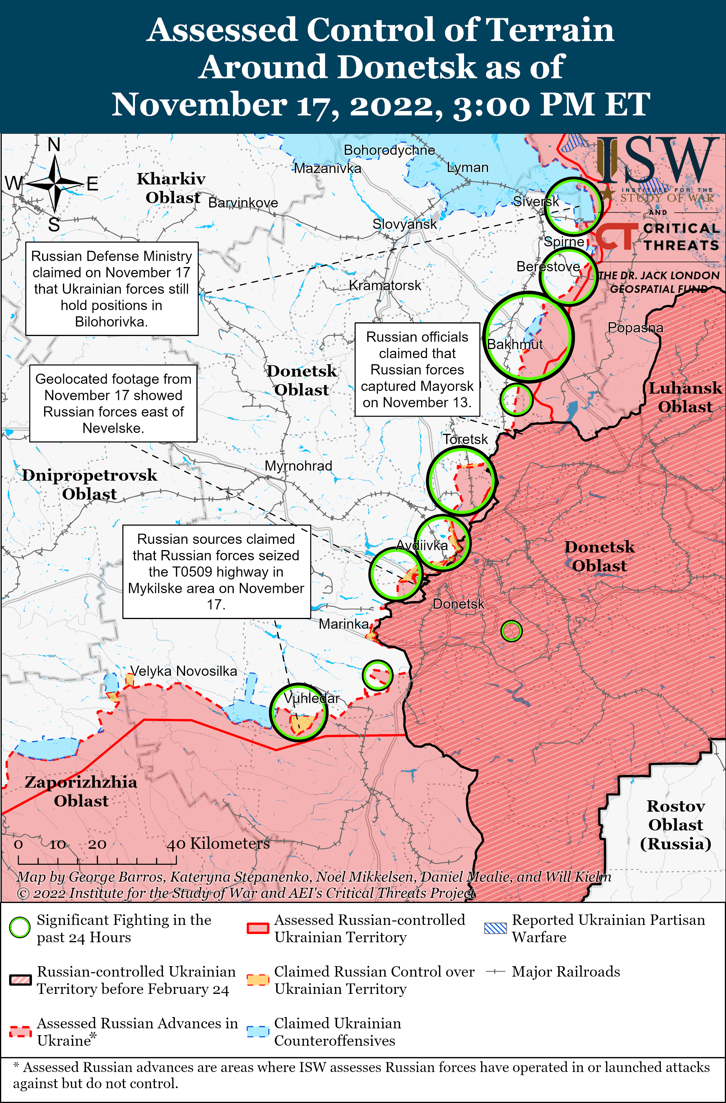 Новый участок наступления в Луганской области и 500 столкновений под Донецком: карты боев