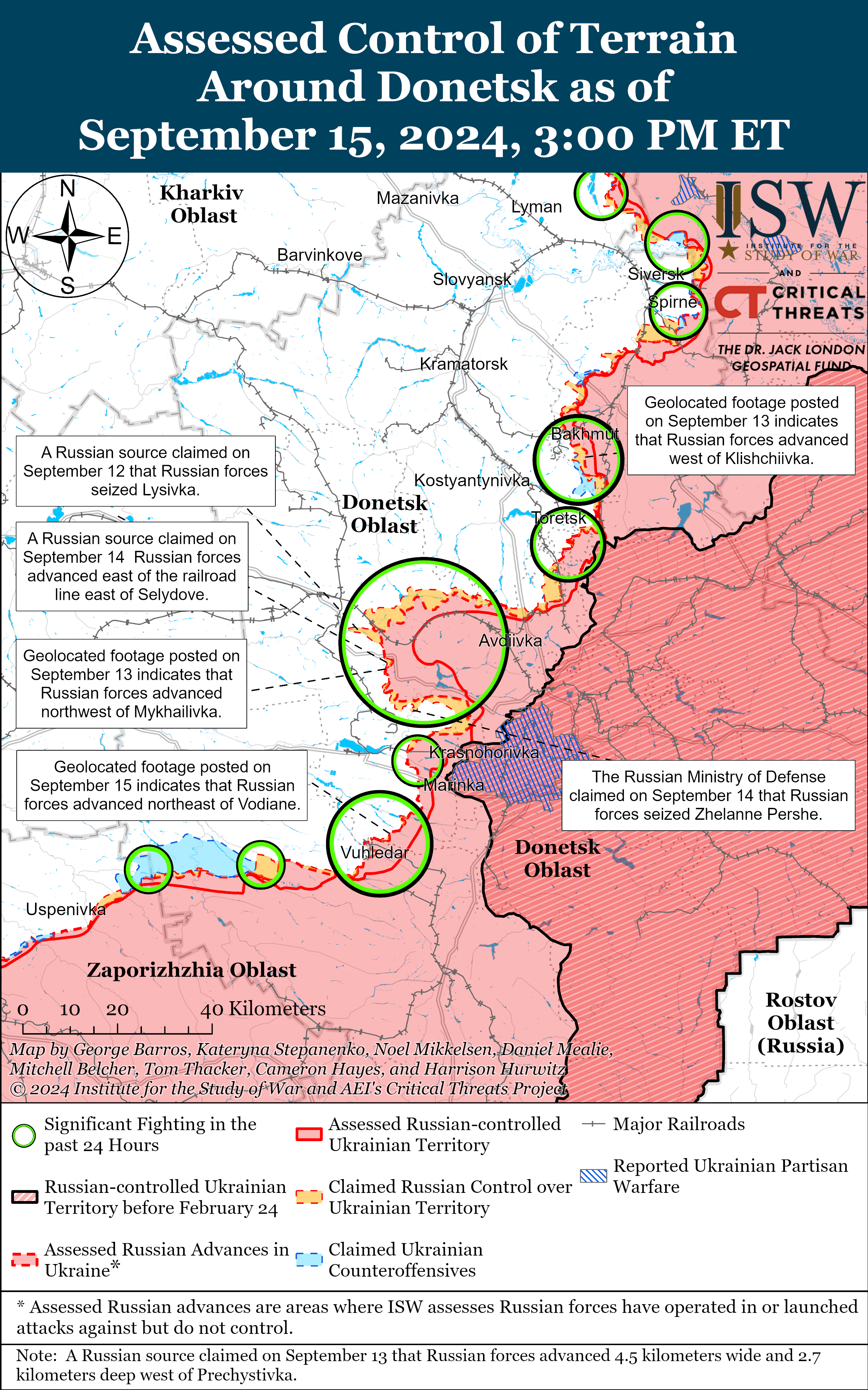 Росіяни просунулися на трьох напрямках в Україні, а також у Курській області: карти ISW