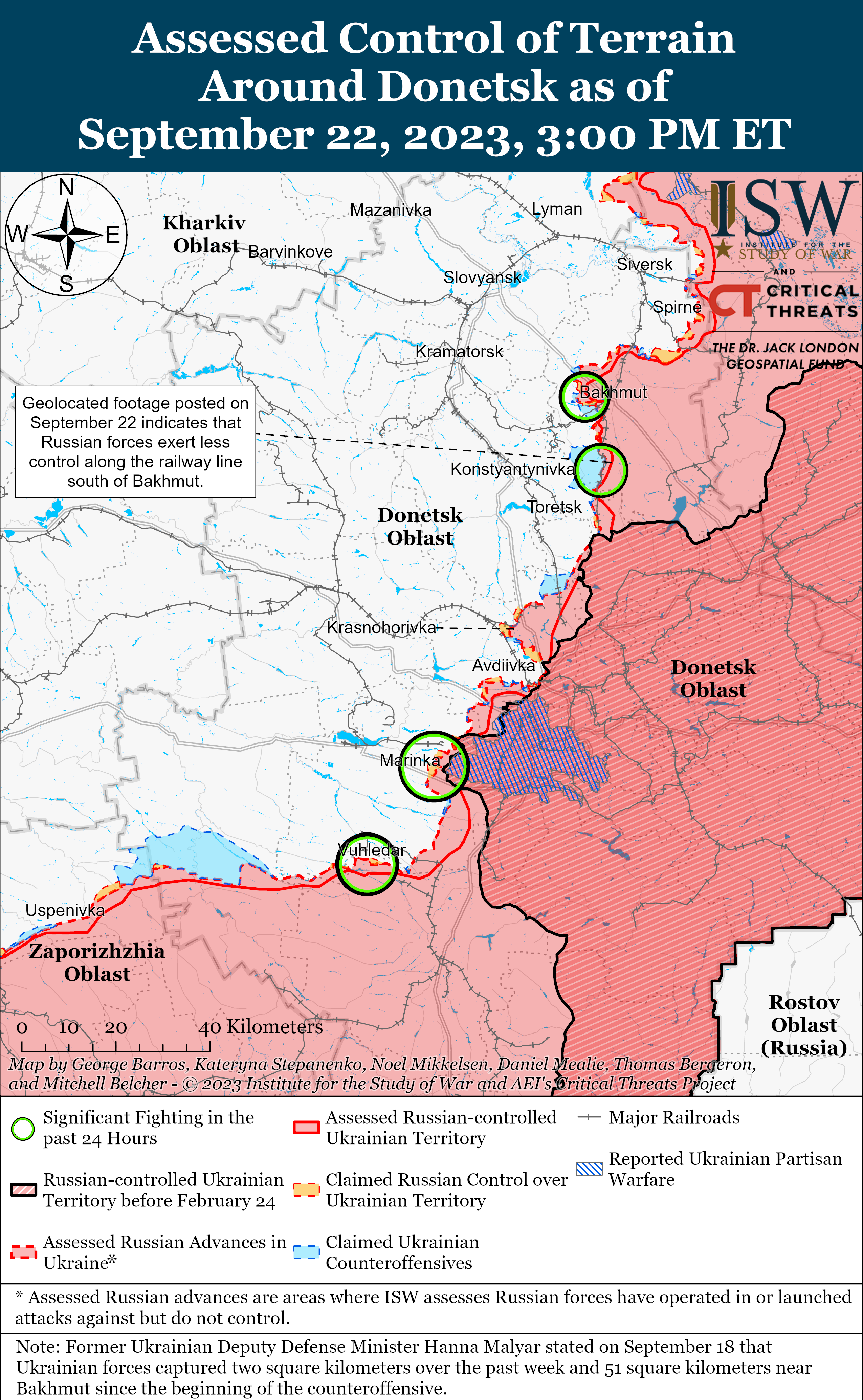 ВСУ продвинулись в районах Клещиевки и Новопрокоповки: карты боев ISW