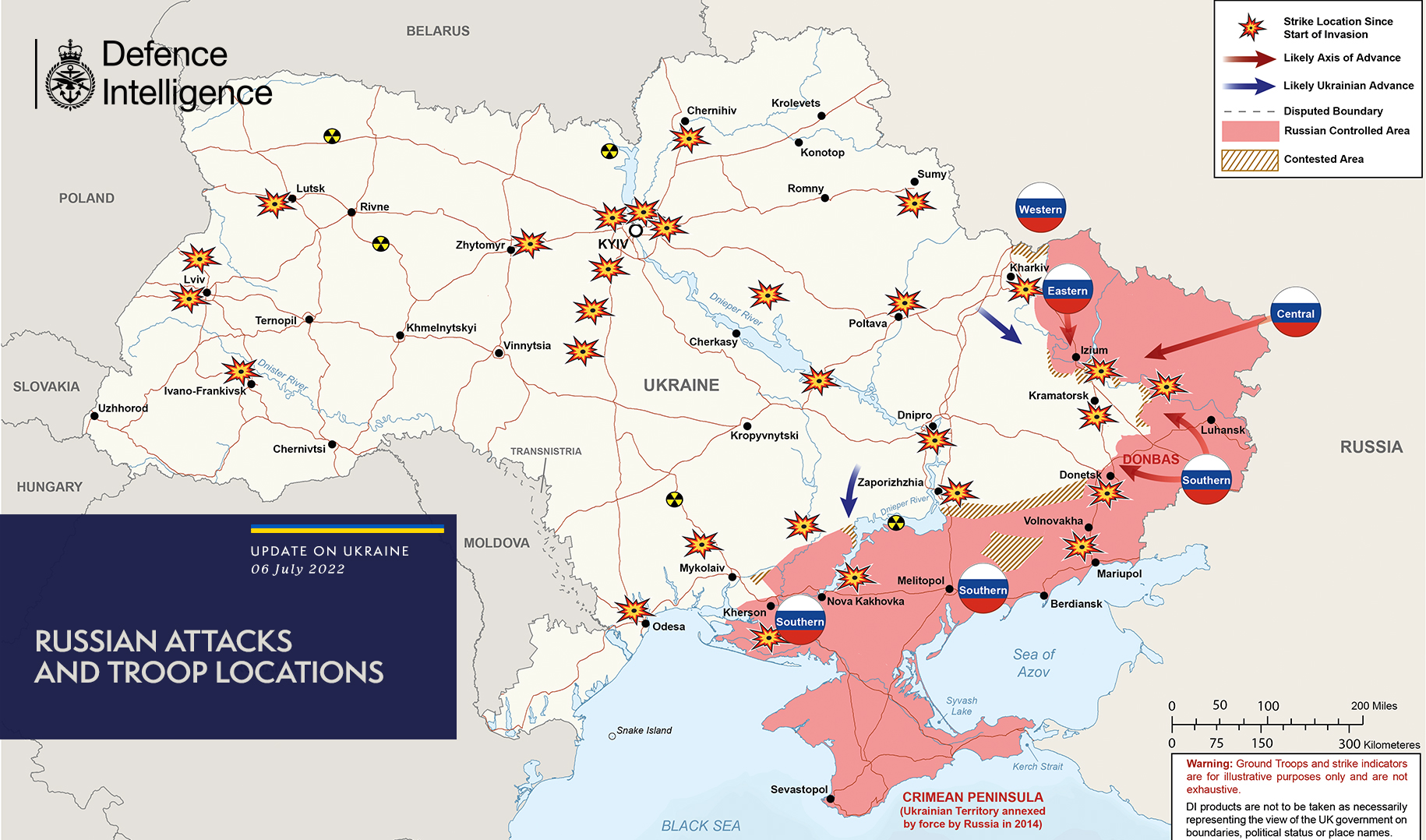 Актуальная ситуация на фронте: разведка Британии обнародовала новую карту боевых действий