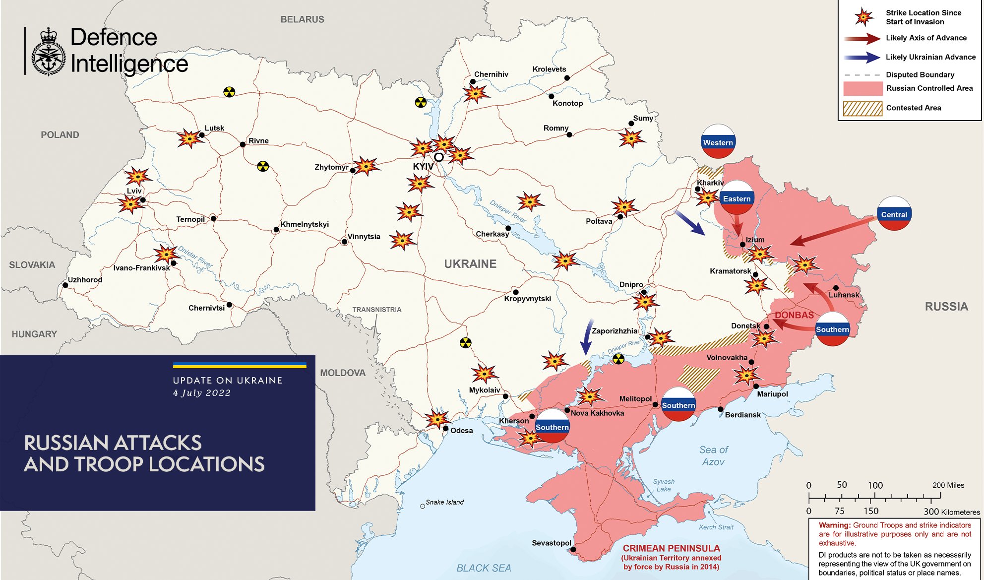 Что происходит на фронте: актуальная карта боевых действий от разведки Британии