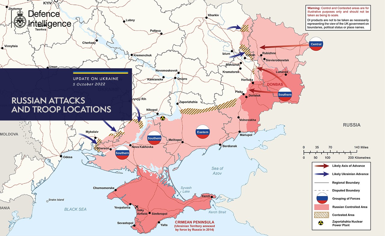Свежая карта боевых действий от британской разведки: где наступают ВСУ