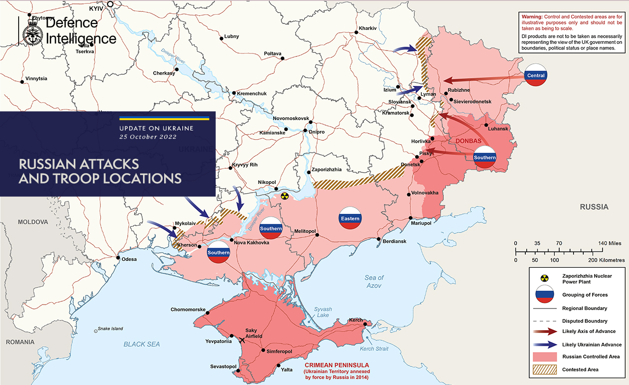 Карта боев в Украине от разведки Британии: названы самые горячие направления