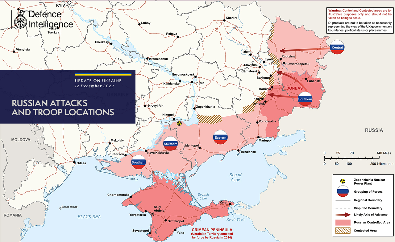 Актуальная карта войны в Украине от британской разведки: какова ситуация на фронтах