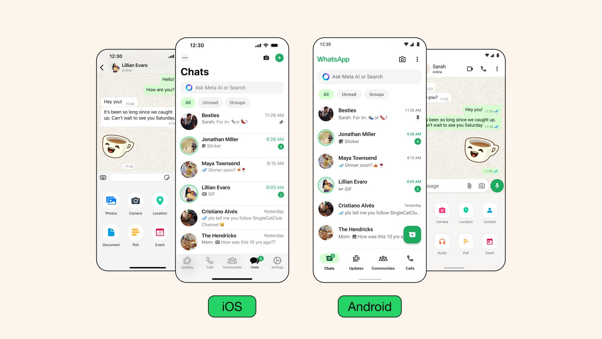 WhatsApp существенно изменил дизайн приложения для Android и iOS