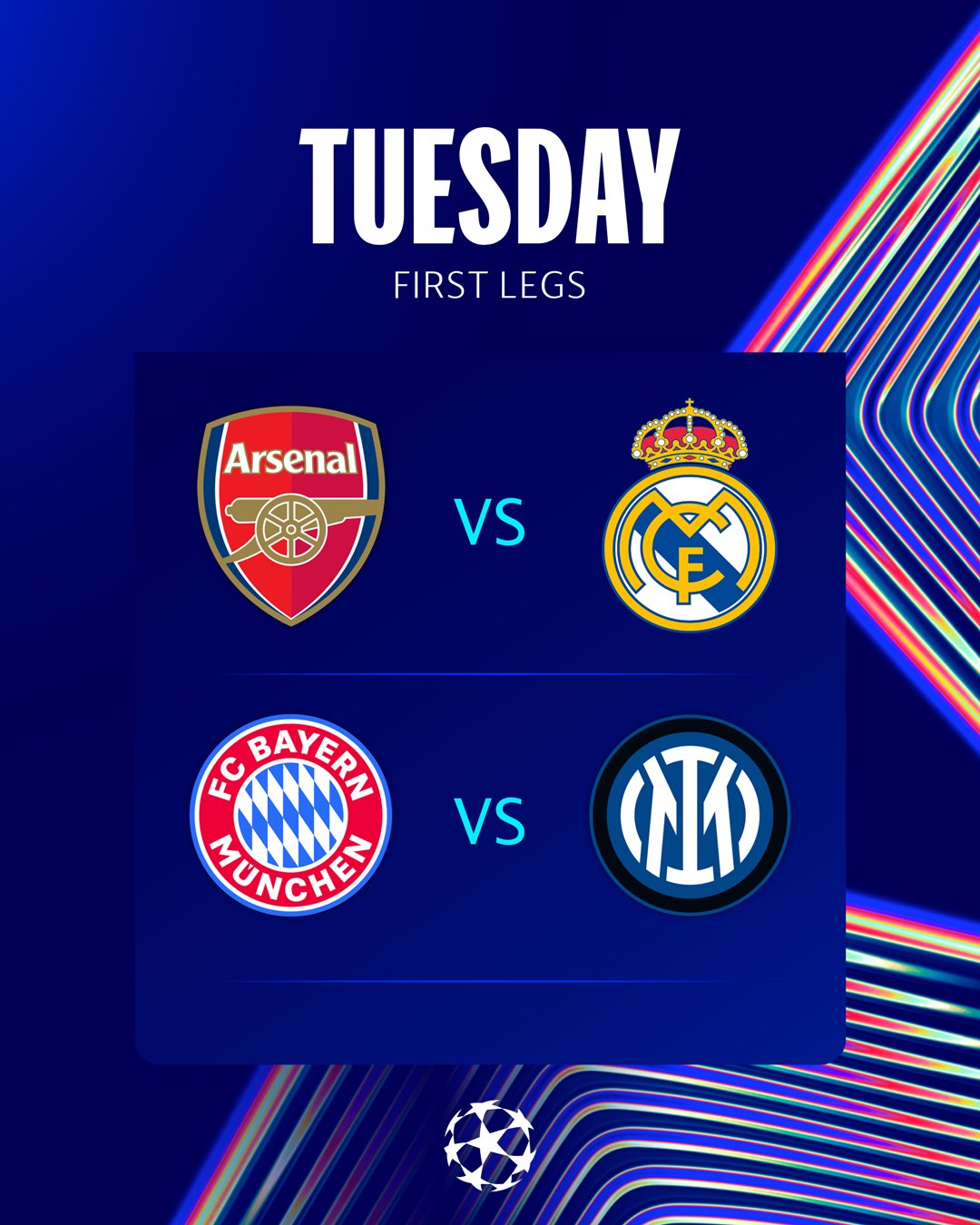 "Арсенал" - "Реал", "Бавария" - "Интер": полное расписание матчей вторника в Лиге чемпионов