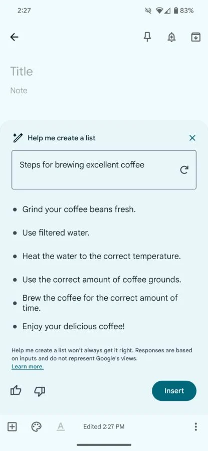 В приложении для Android появится функция, автоматически создающая списки дел вместо вас