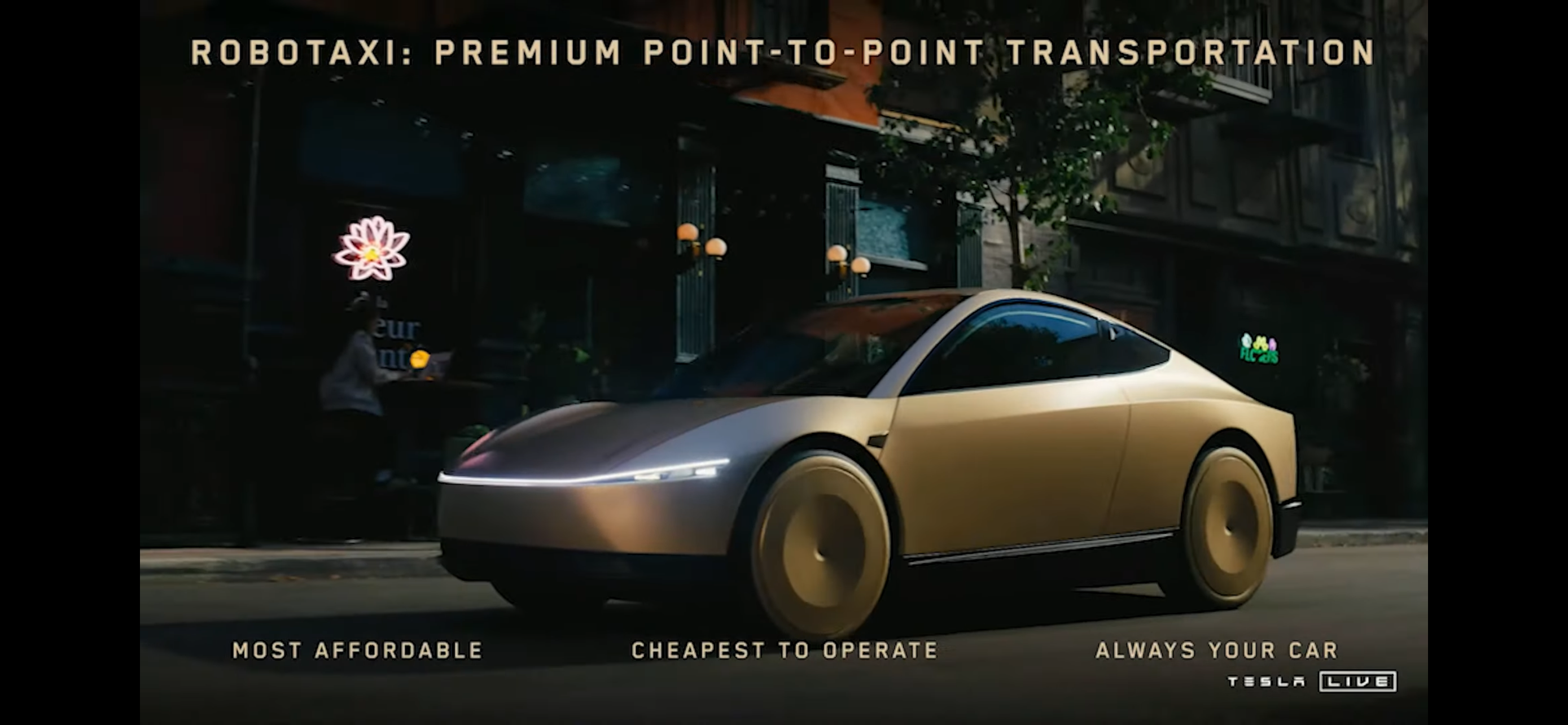 Ілон Маск презентував роботаксі Tesla: як виглядає зовні і всередині (відео)