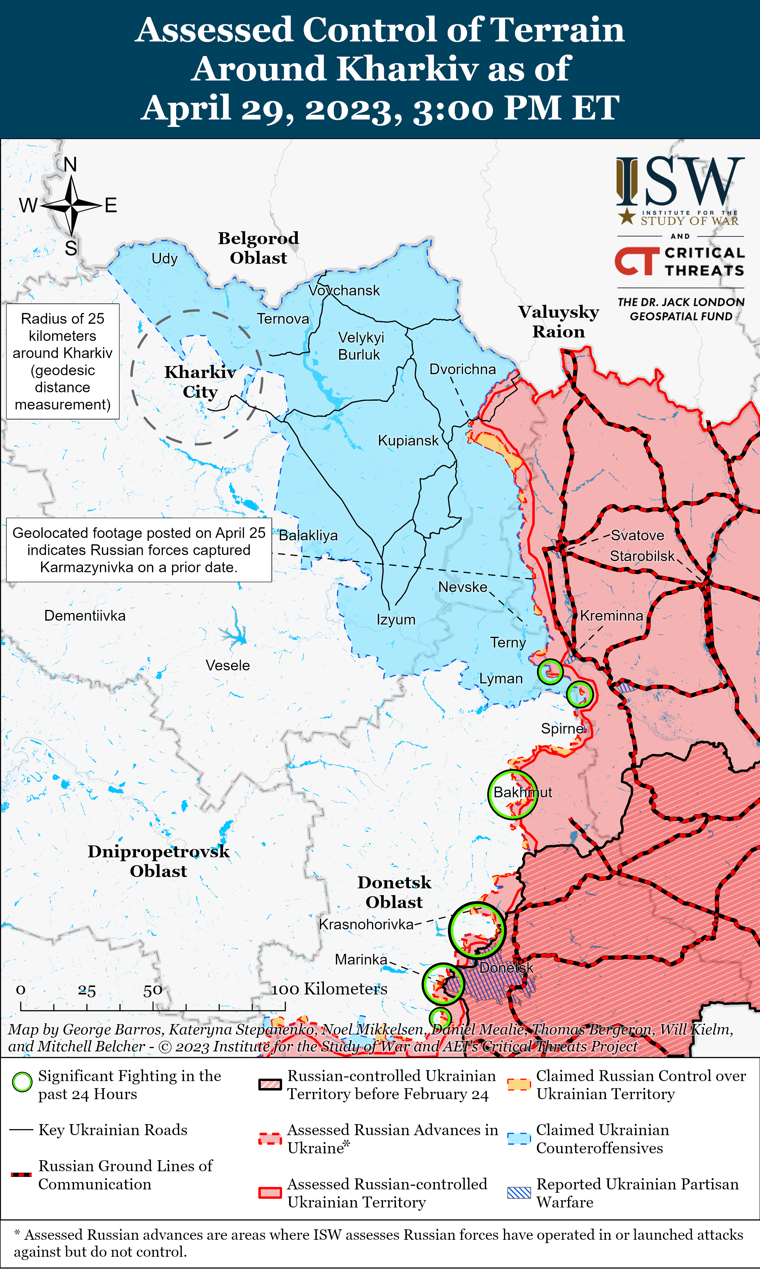 Росіяни безуспішно намагалися атакувати Авдіївку: карти боїв від ISW