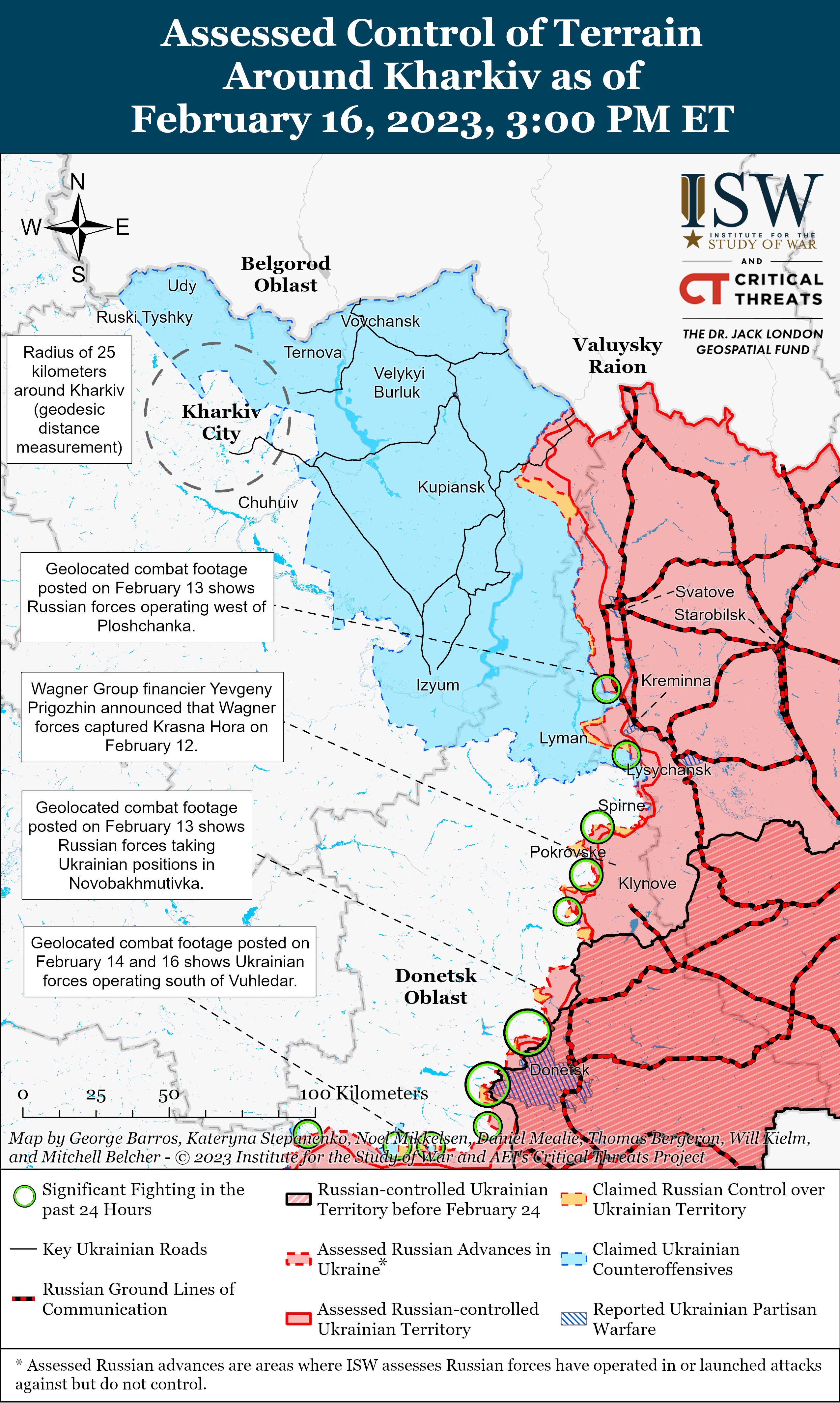 ВСУ готовятся к возможному наступлению россиян в Кременной: карты боев от ISW