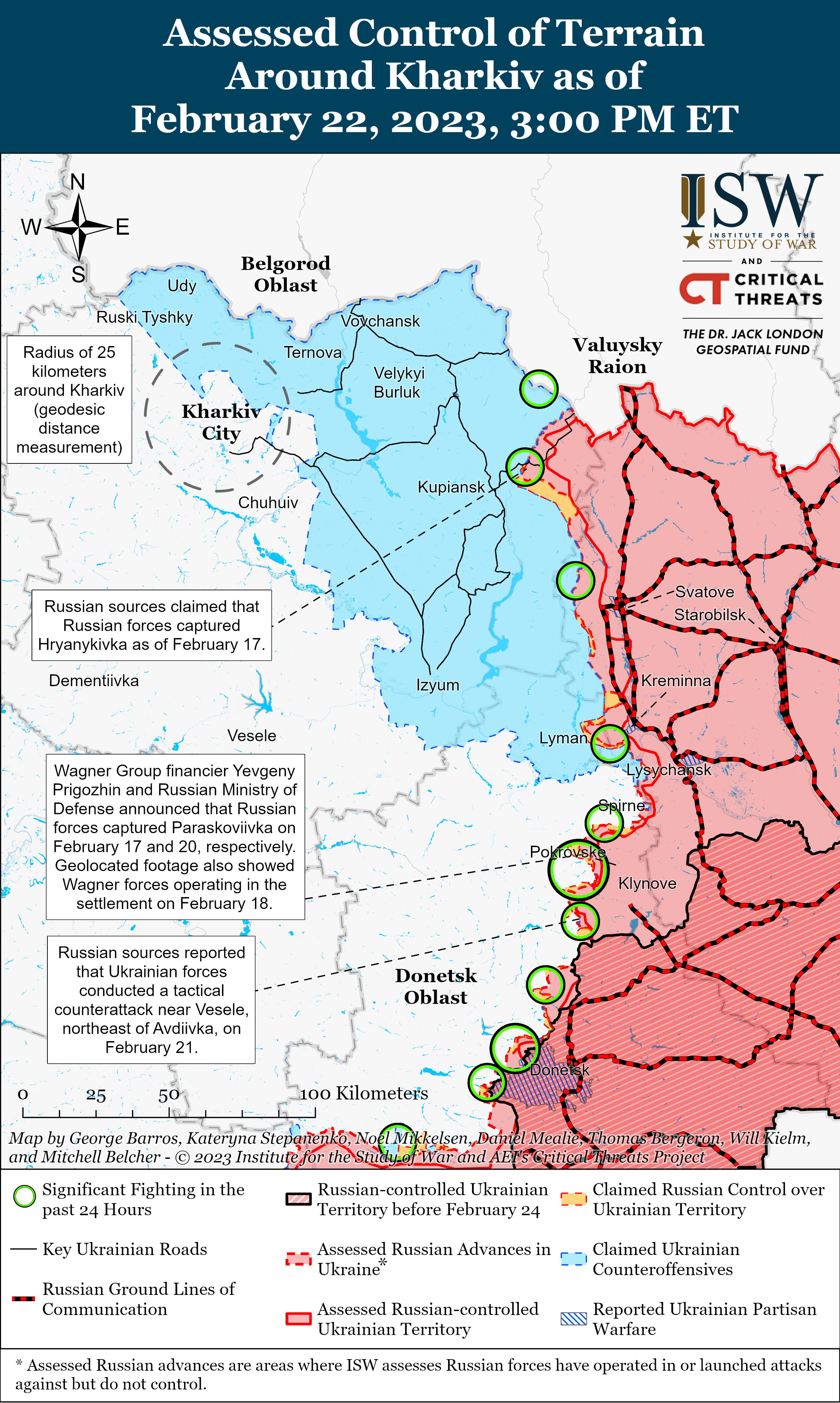 ВСУ разбили ДРГ врага возле Купянска и контратаковали южнее Бахмута: карты боев ISW