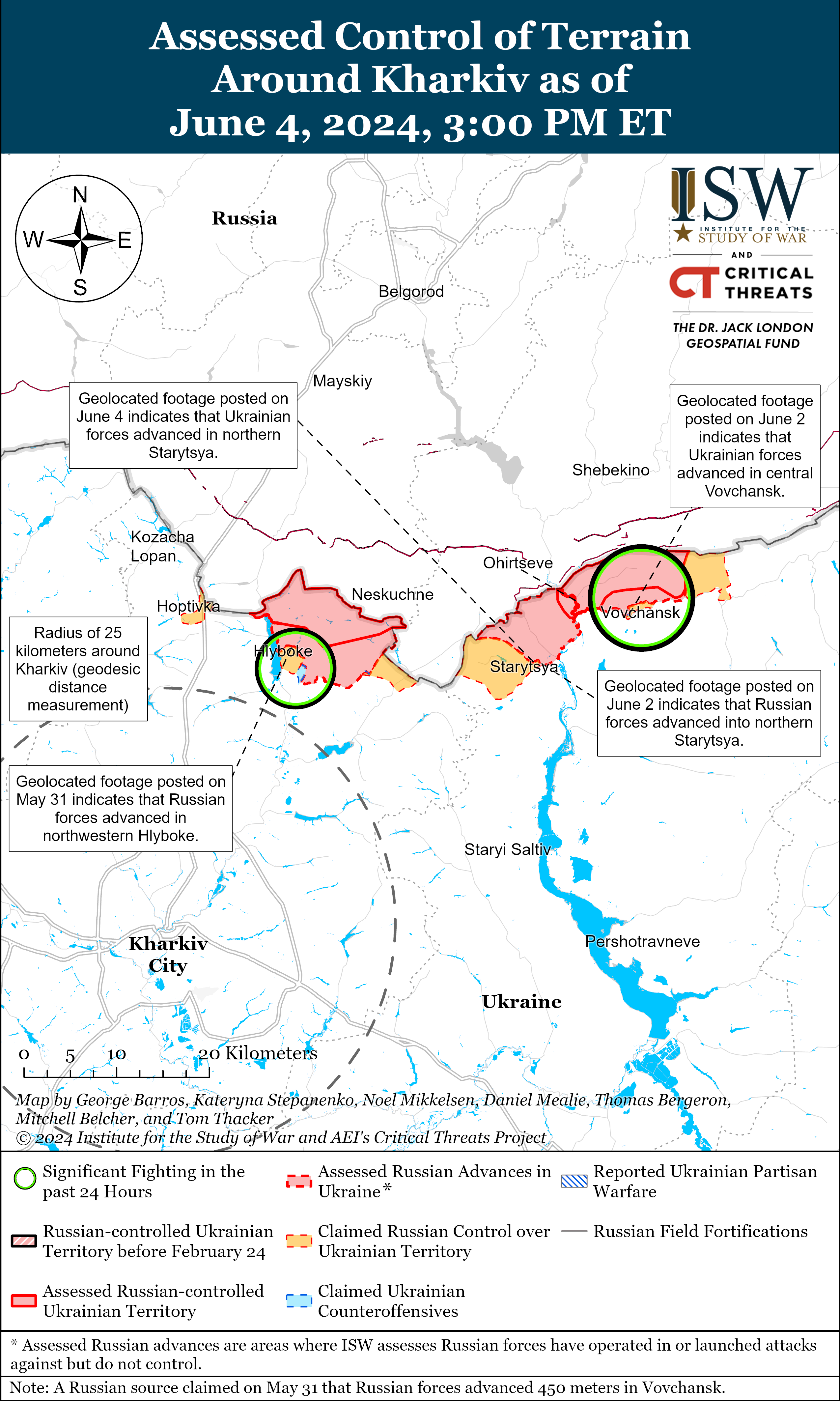 Оккупанты продвинулись возле Волчанска, но признали замедление наступления: карты ISW
