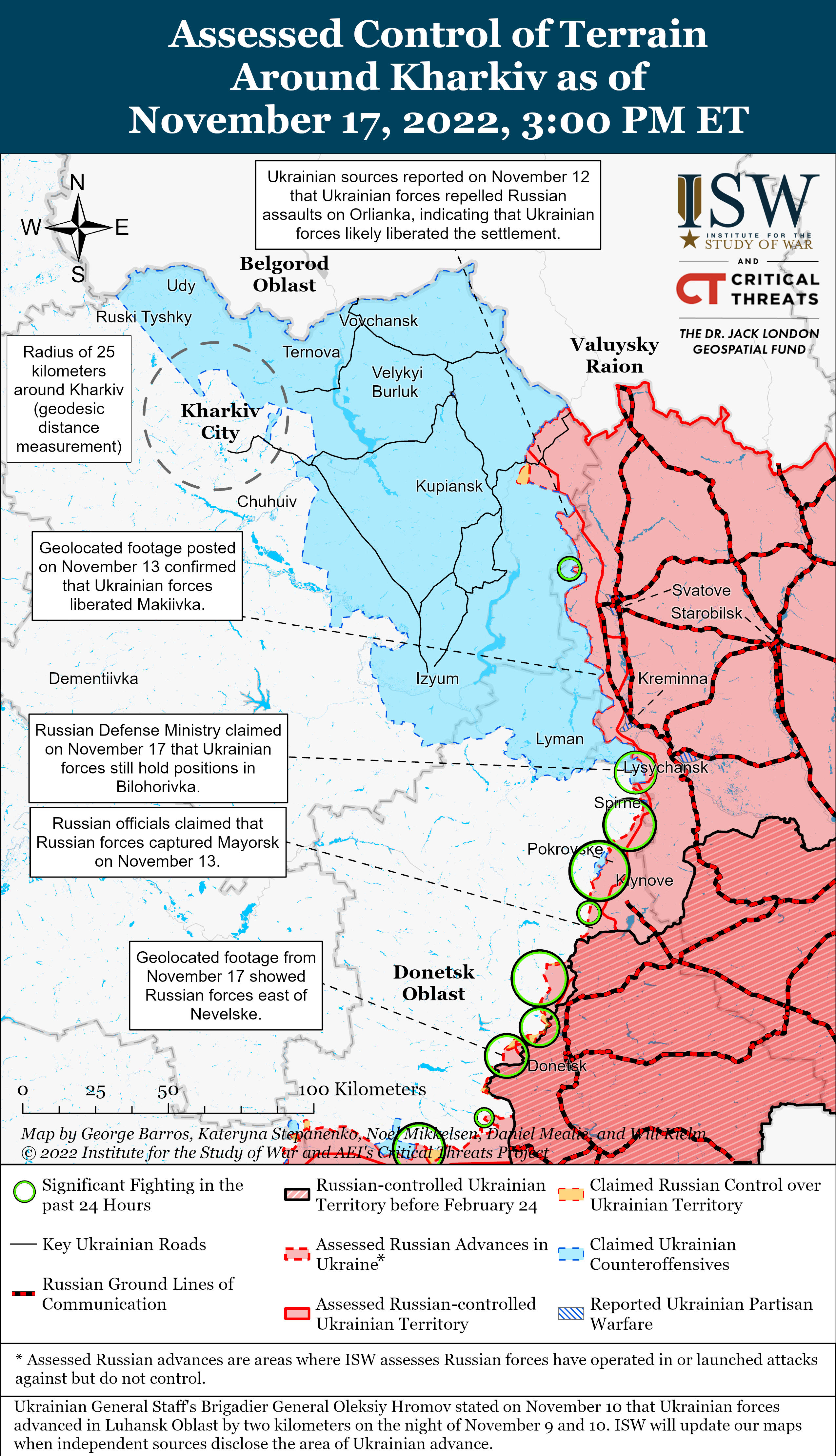 Нова ділянка наступу в Луганській області та 500 зіткнень під Донецьком: карти боїв