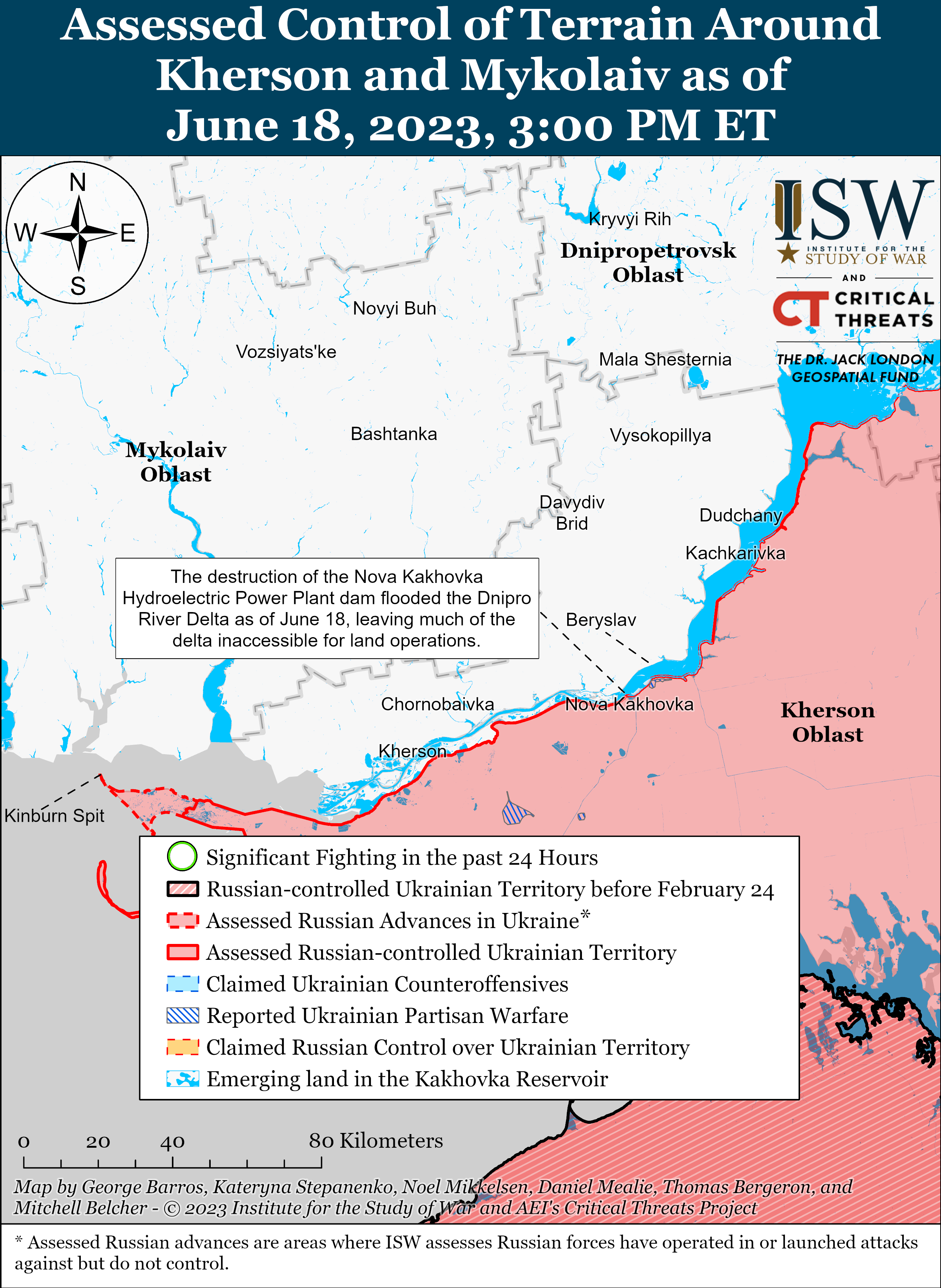 Украинские войска атакуют тыловые позиции россиян на юге: карты боев ISW