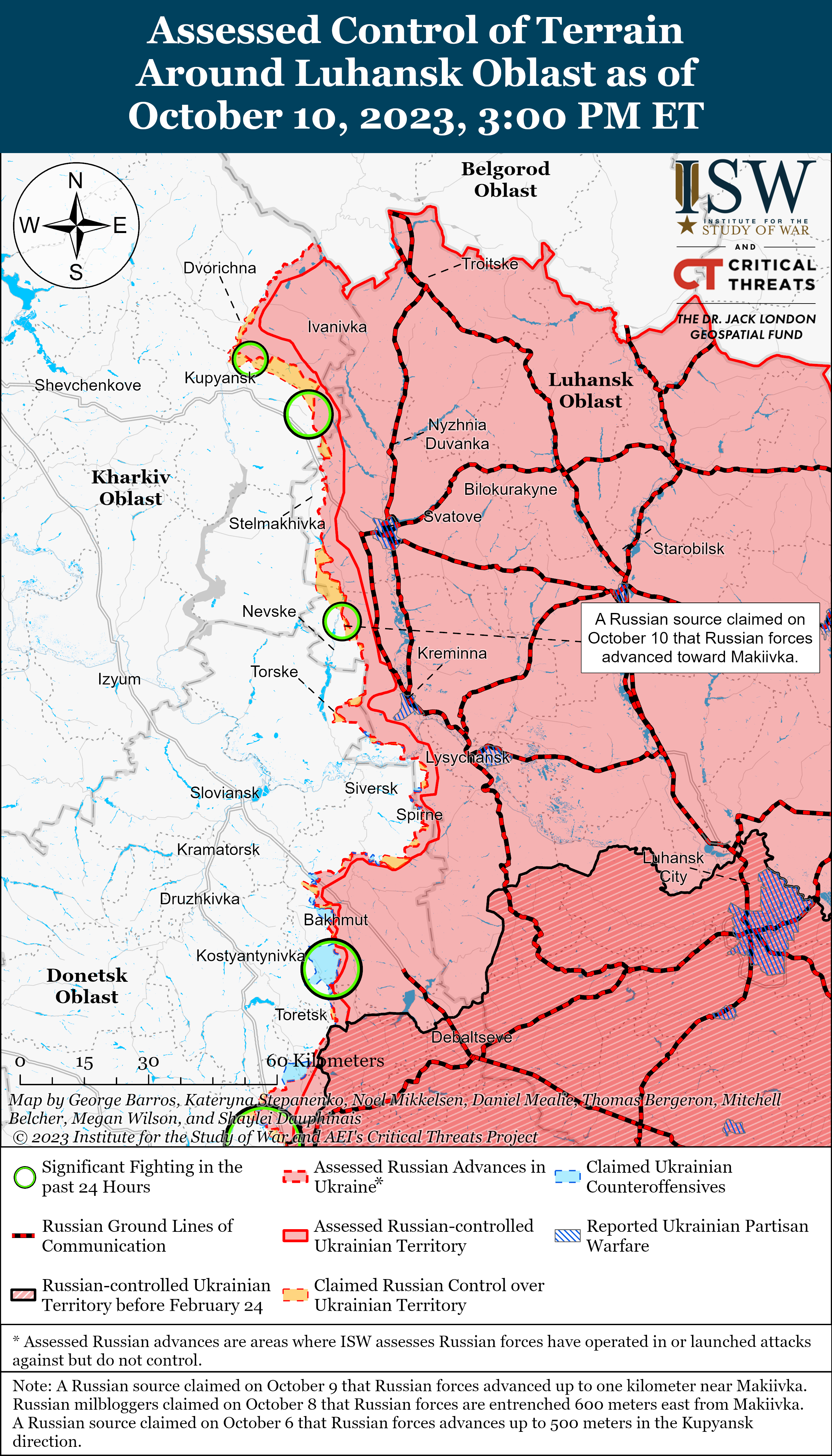 Украинские войска продвигаются к северо-востоку от Никольского: карты боев ISW