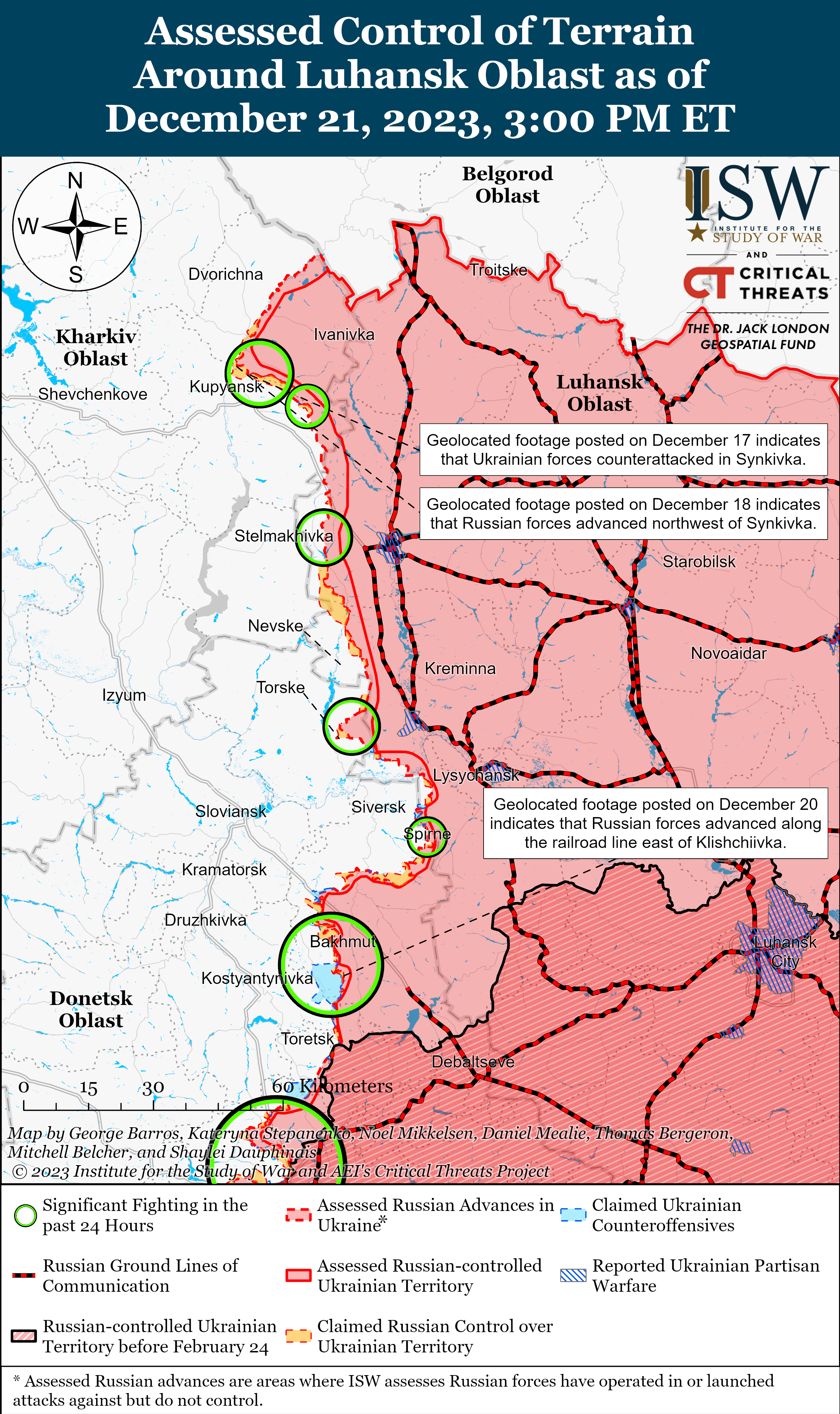 ЗСУ утримують позиції на лівому березі Херсонської області, попри тиск РФ: карти боїв ISW