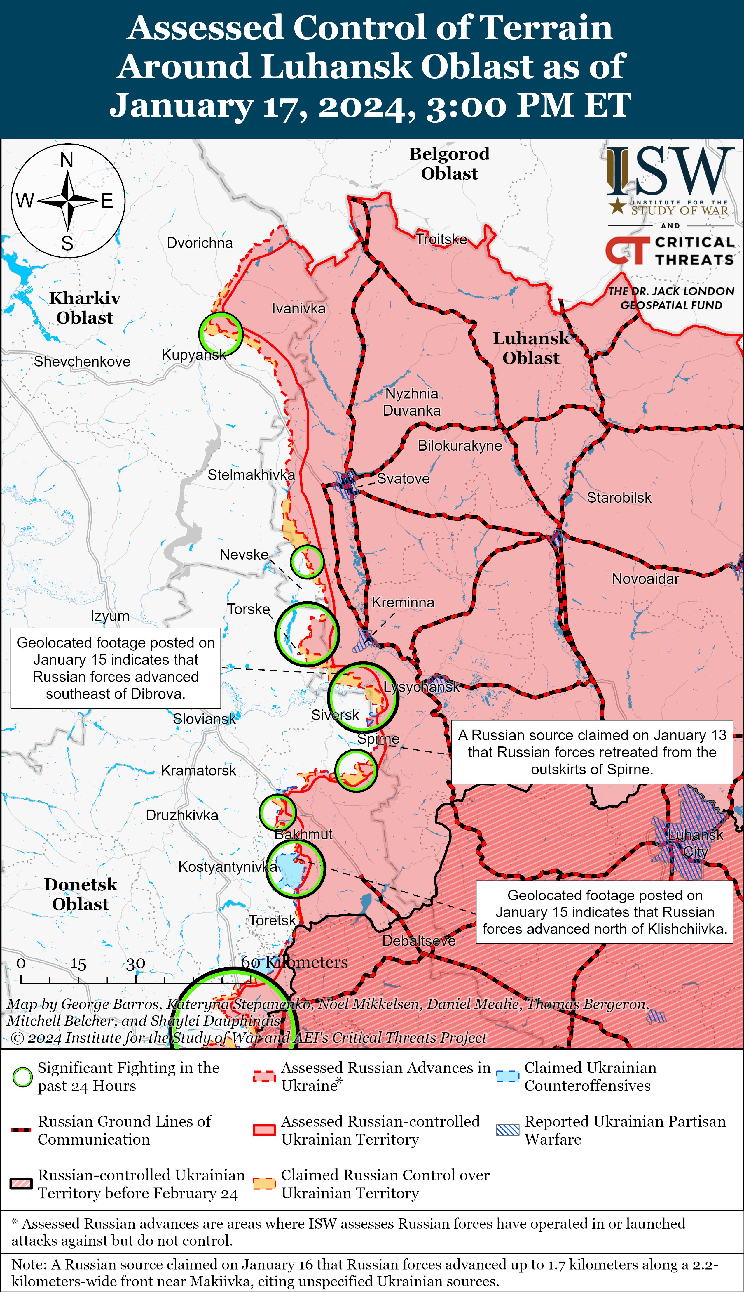 Українські безпілотники ускладнюють логістику російських військ: карти боїв ISW