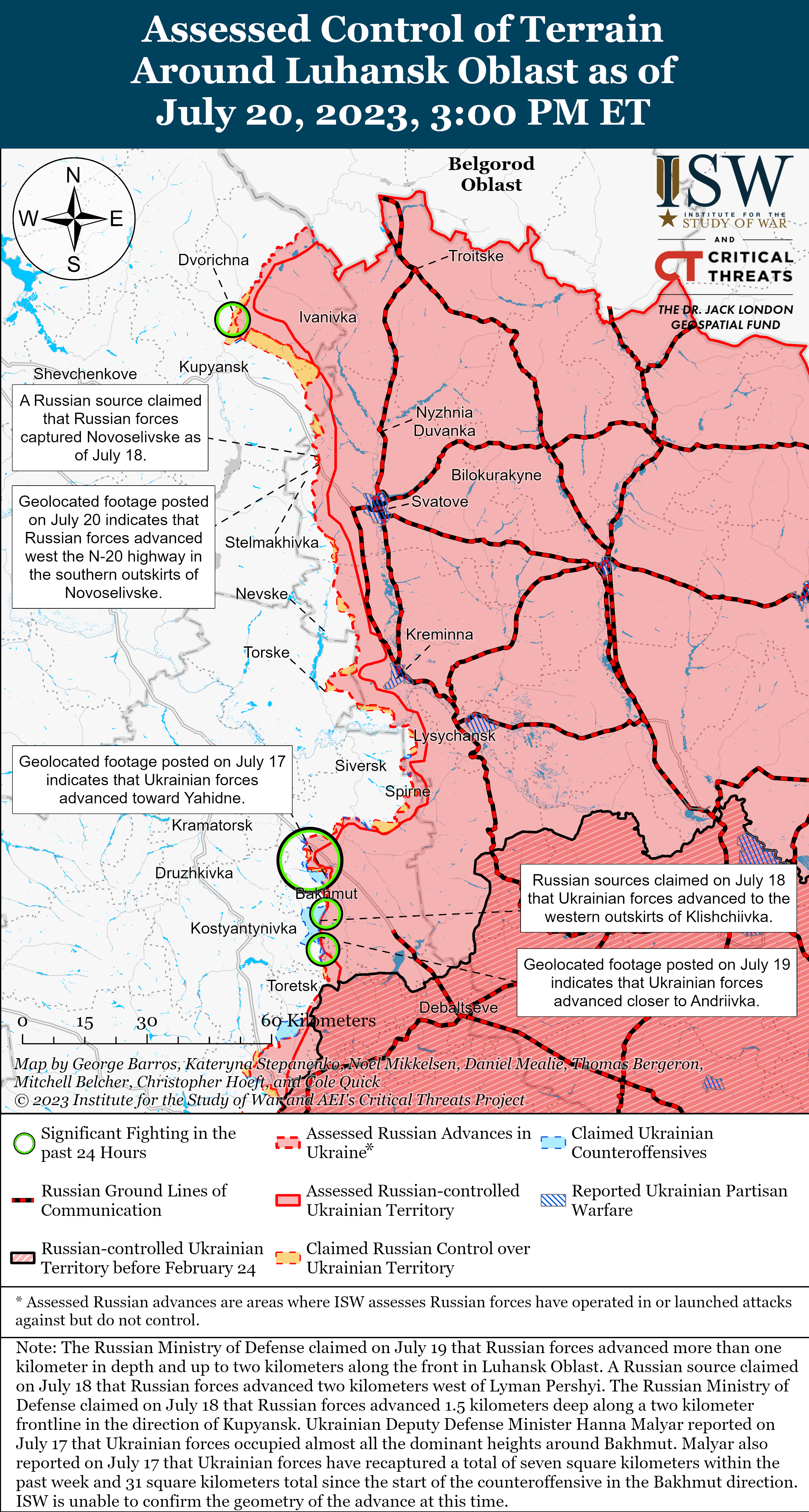 ЗСУ просуваються на Запорізькому і Бахмутському напрямках: карти боїв ISW