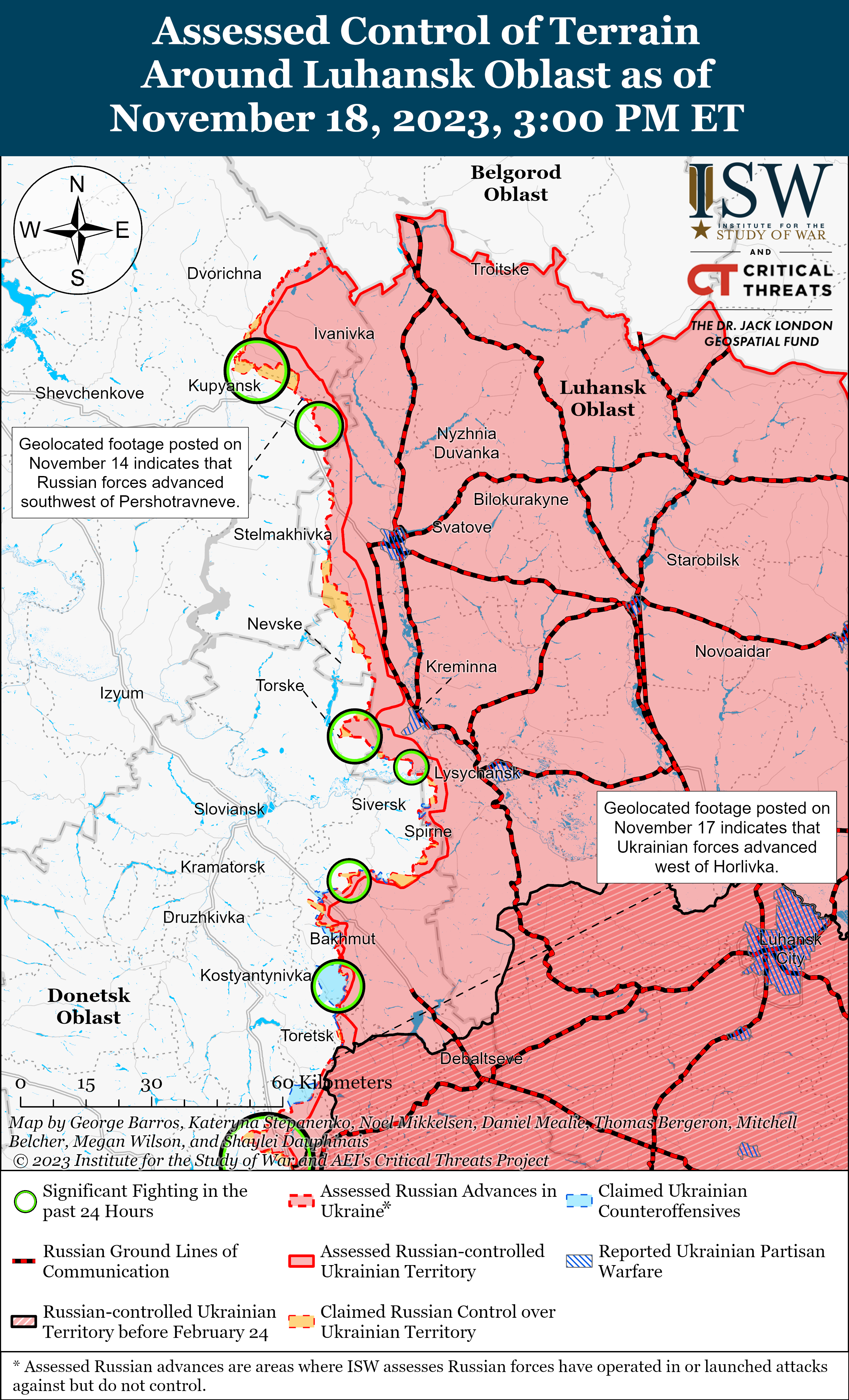 ВСУ перебрасывают дополнительные силы на левый берег Херсонской области: карты боев ISW