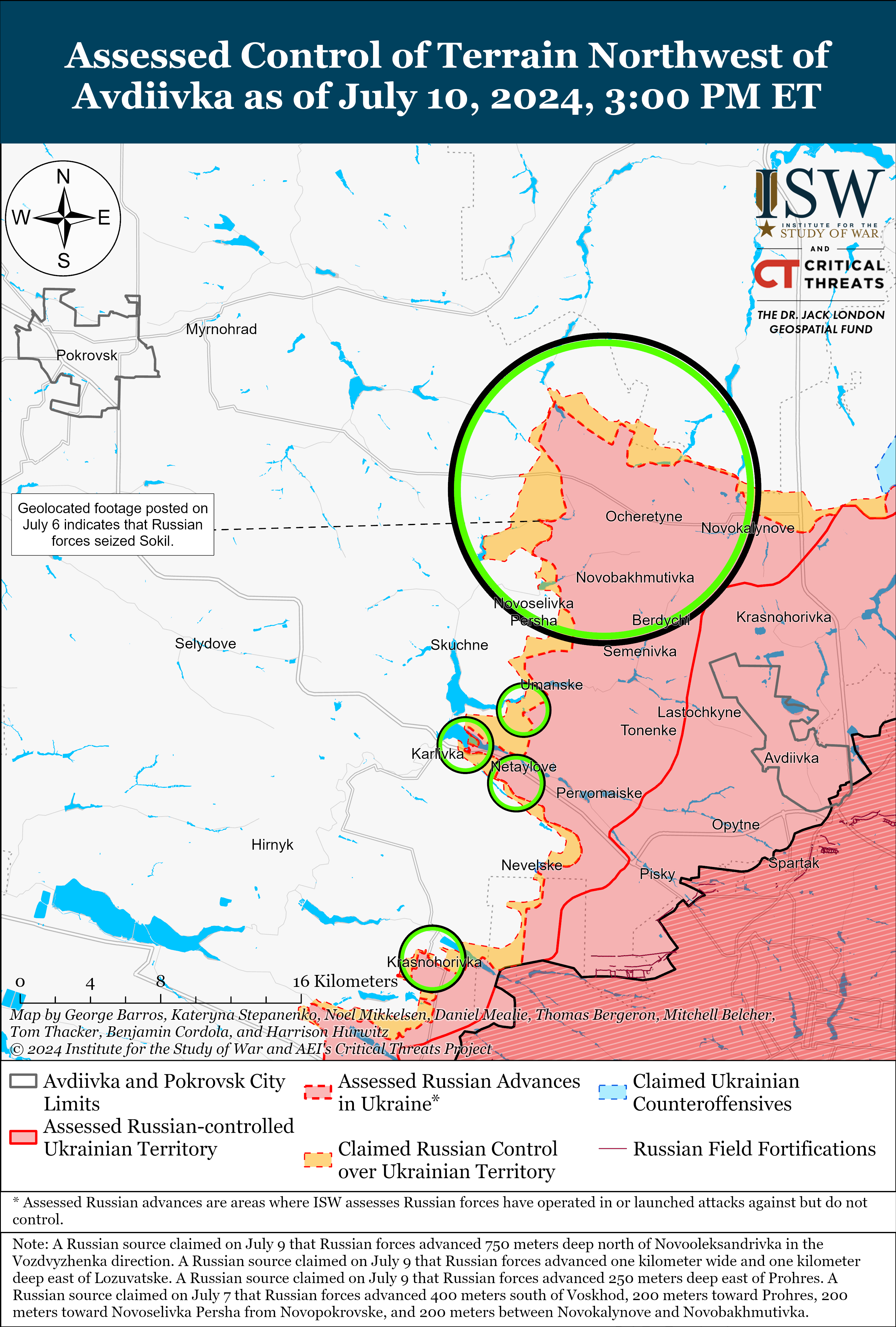 Росіяни просуваються під Авдіївкою, Кремінною, Донецьком та на Торецькому напрямку: карти ISW