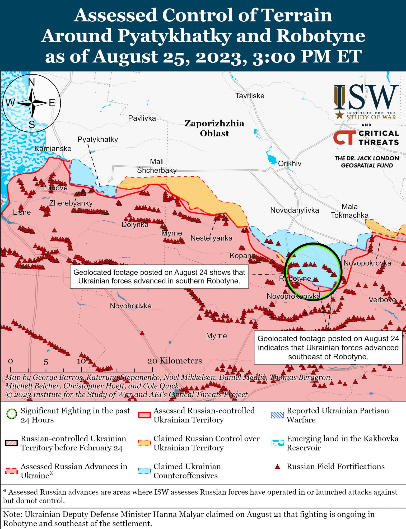 ВСУ добились успехов на Мелитопольском направлении: карты боев ISW