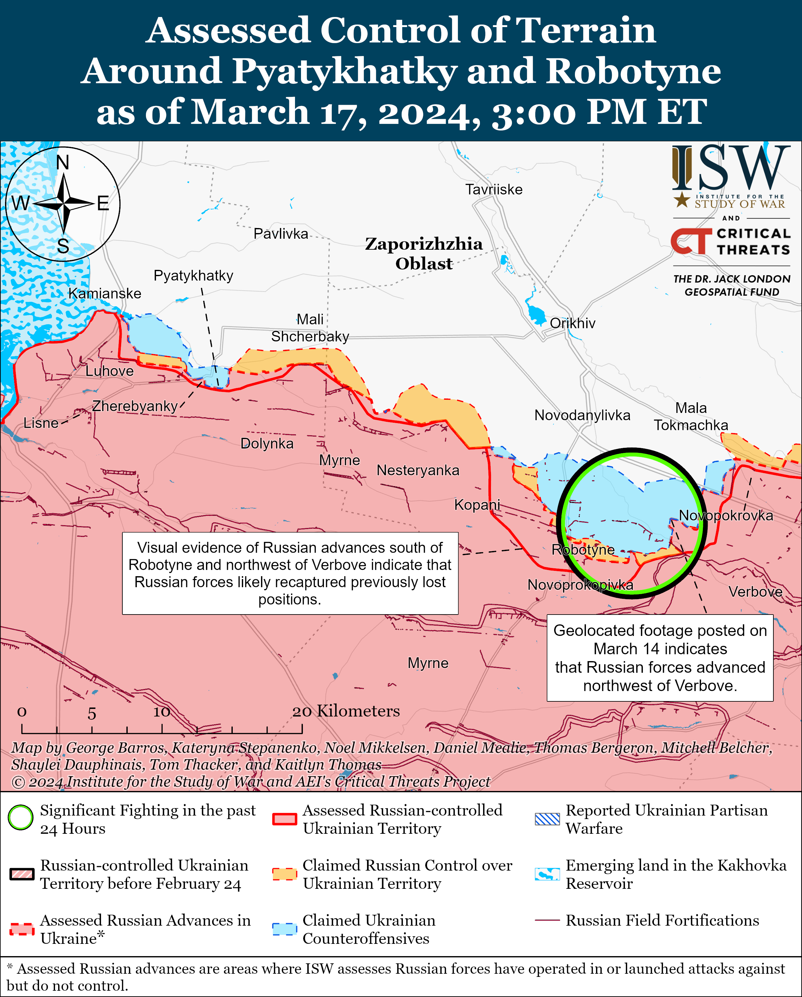 Российские войска давят вблизи Авдеевки и Донецка: карты ISW