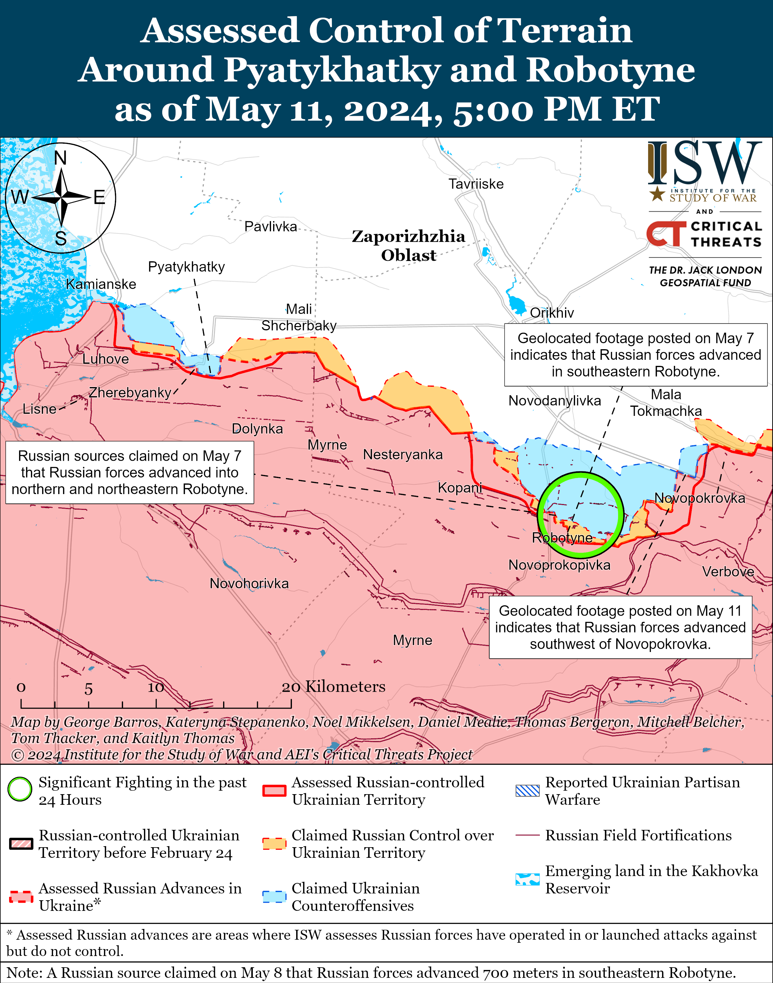 Оккупанты продвинулись на большинстве направлений фронта: карты ISW